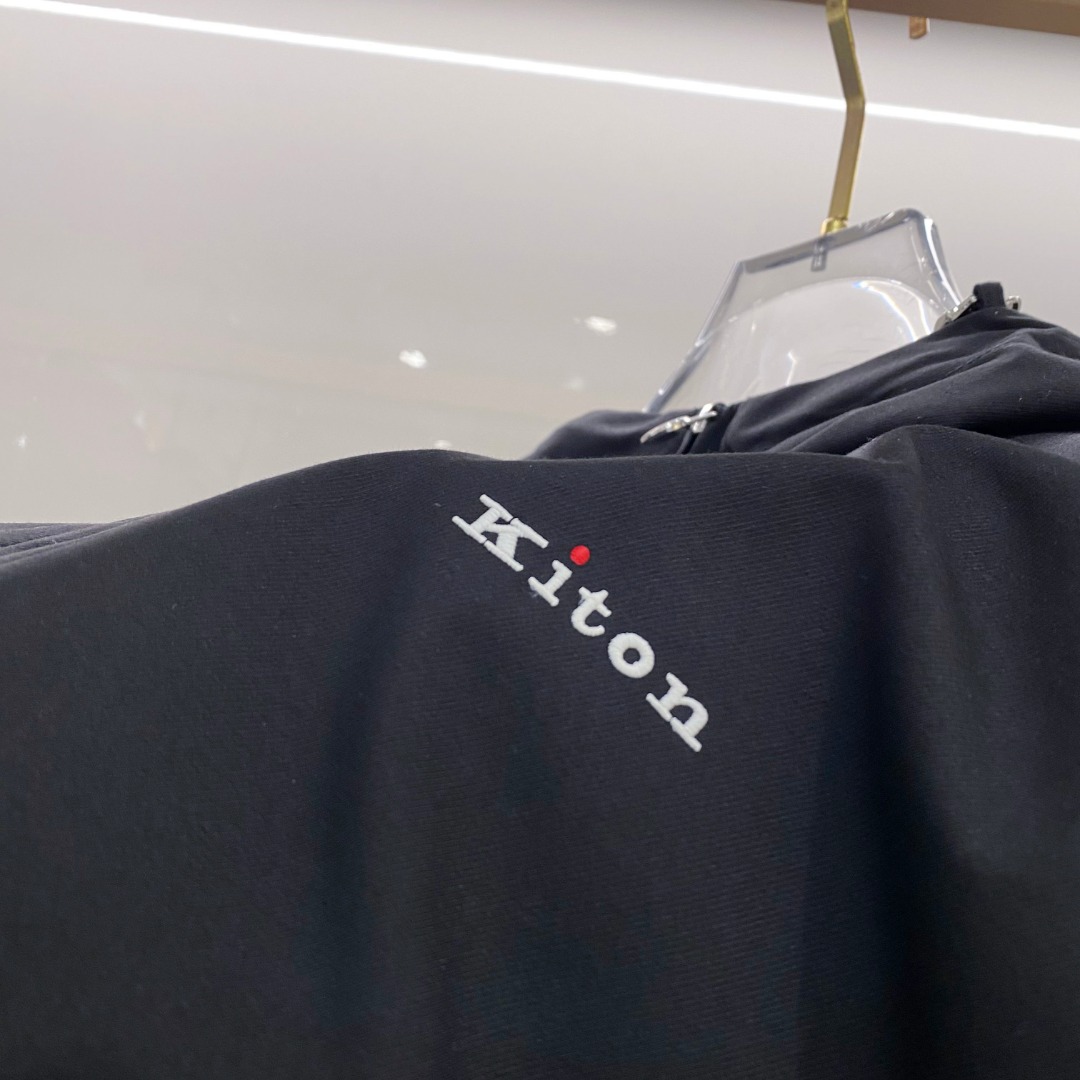 Kiton Jacket Black Hooded