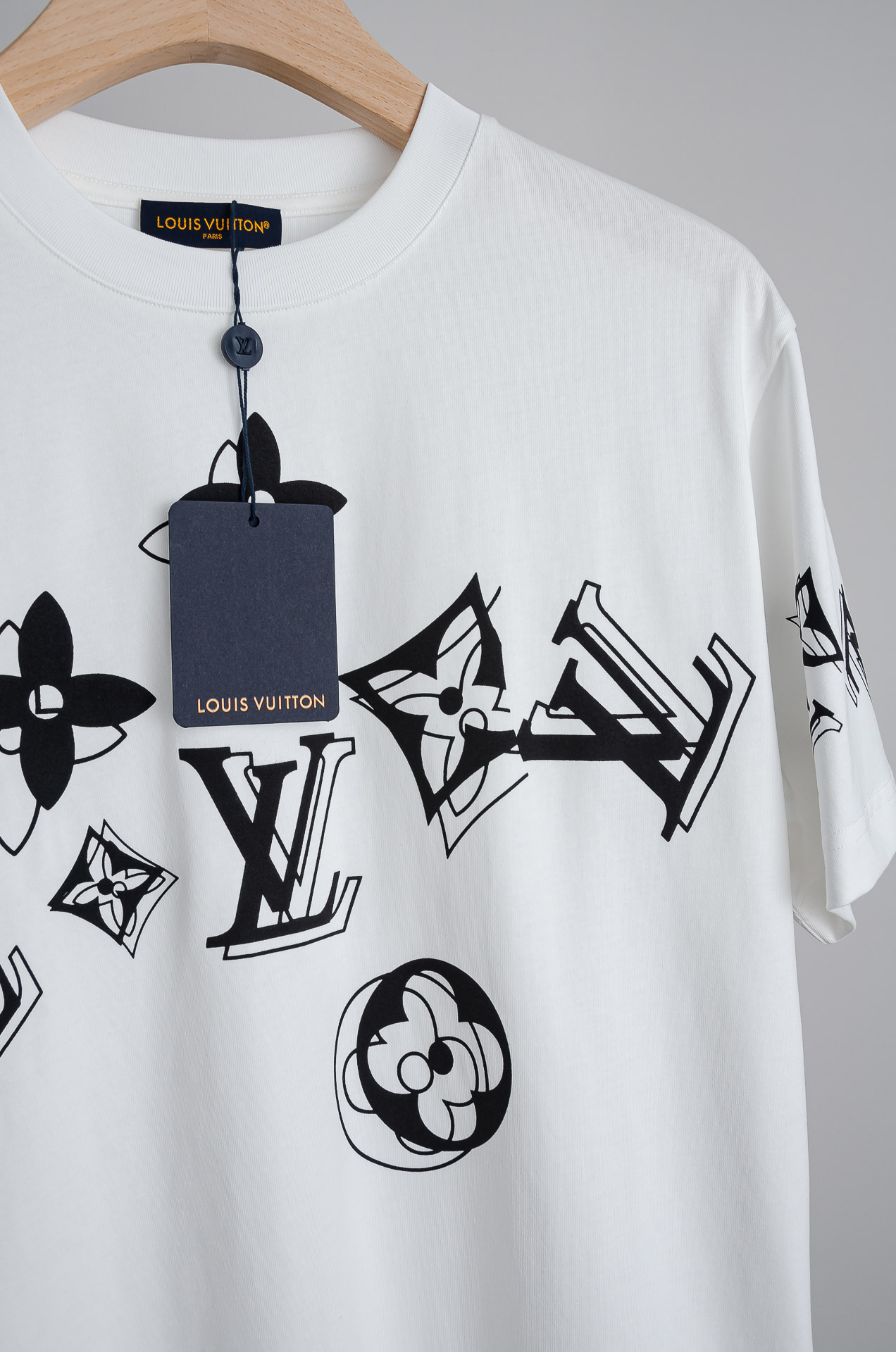 Louis Vuitton Male Basic Clothing Cotton Printed S-l-xl