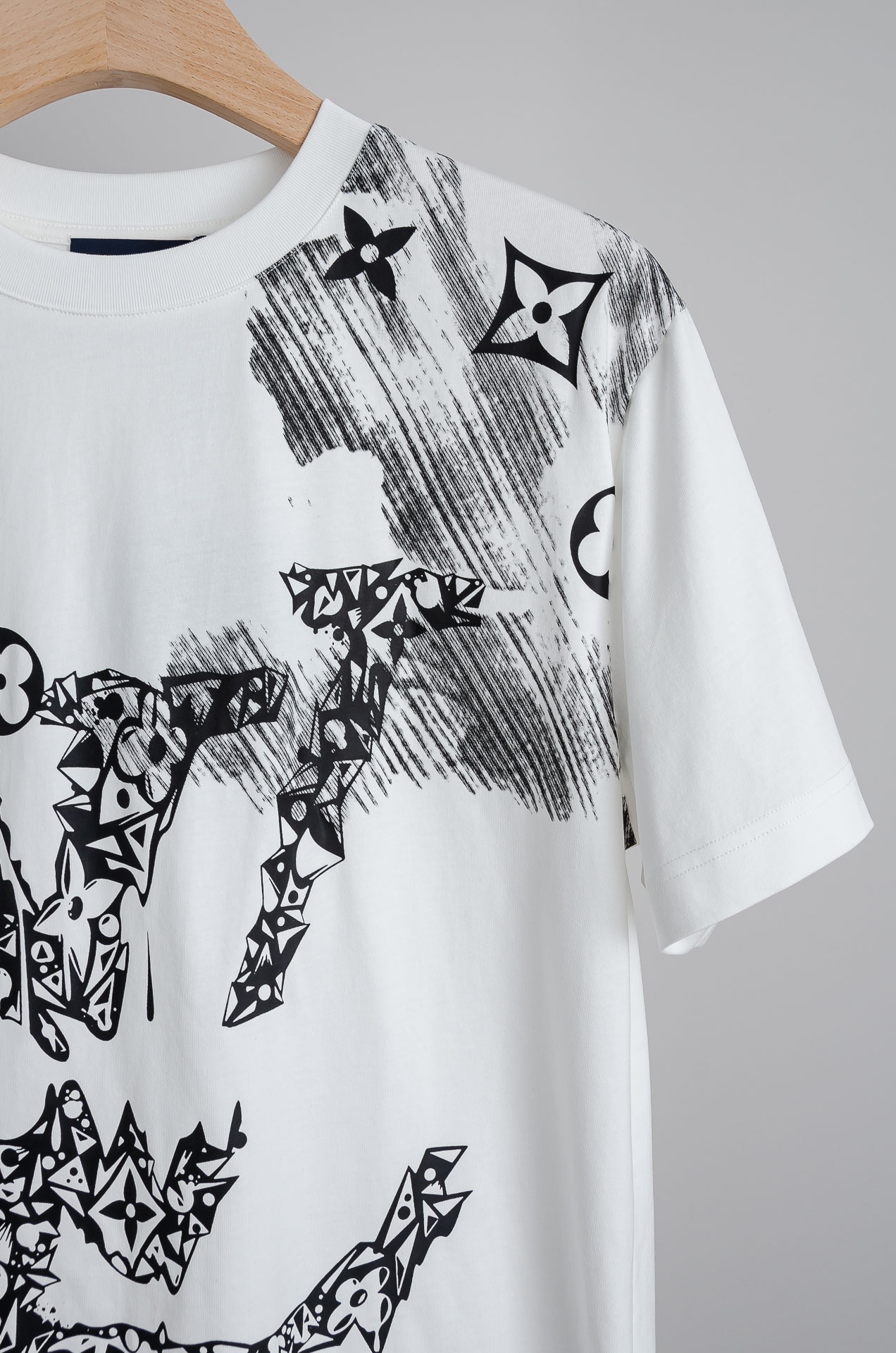 Louis Vuitton Male Basic Clothing Cotton Printed S-l-xl