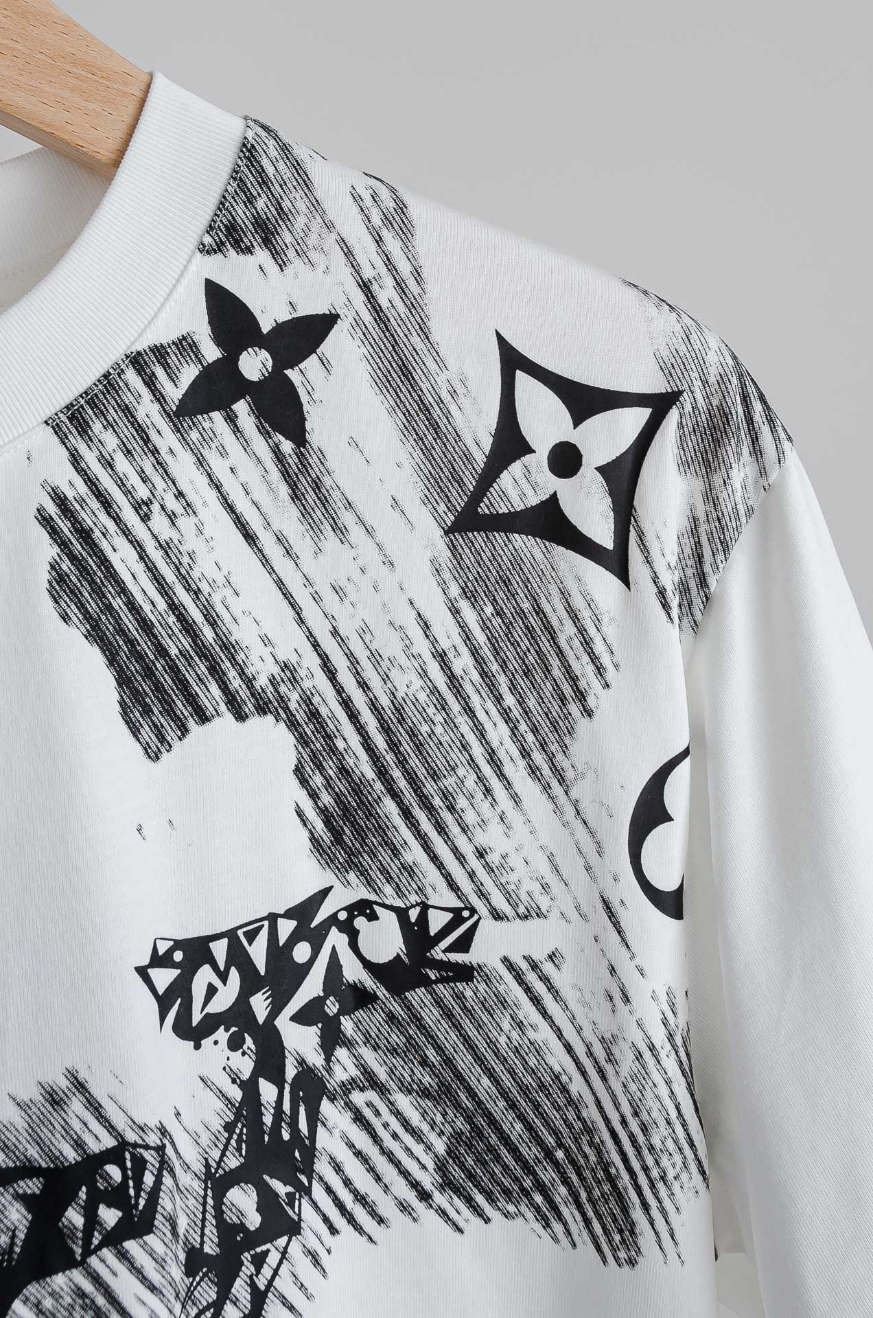 Louis Vuitton Male Basic Clothing Cotton Printed S-l-xl