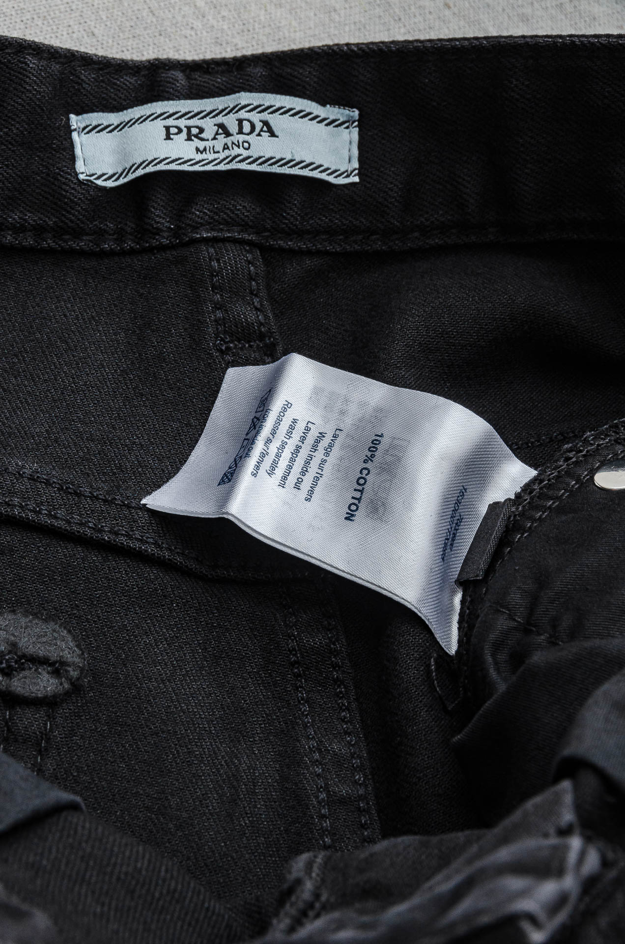 Prada Male Jeans Cotton Slim Fit L