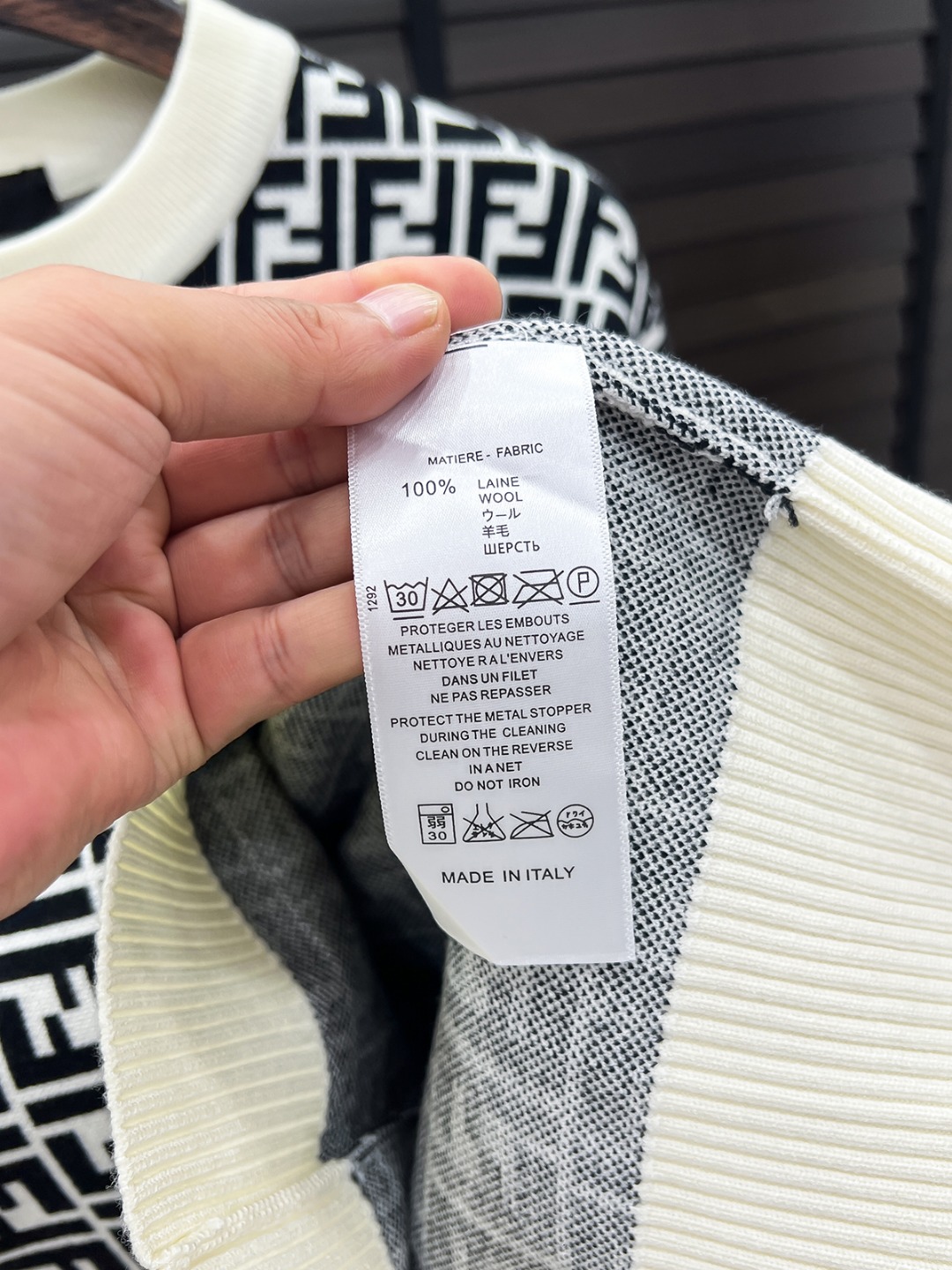 Fendi Male Basic Clothing Wool Black M-l-xl