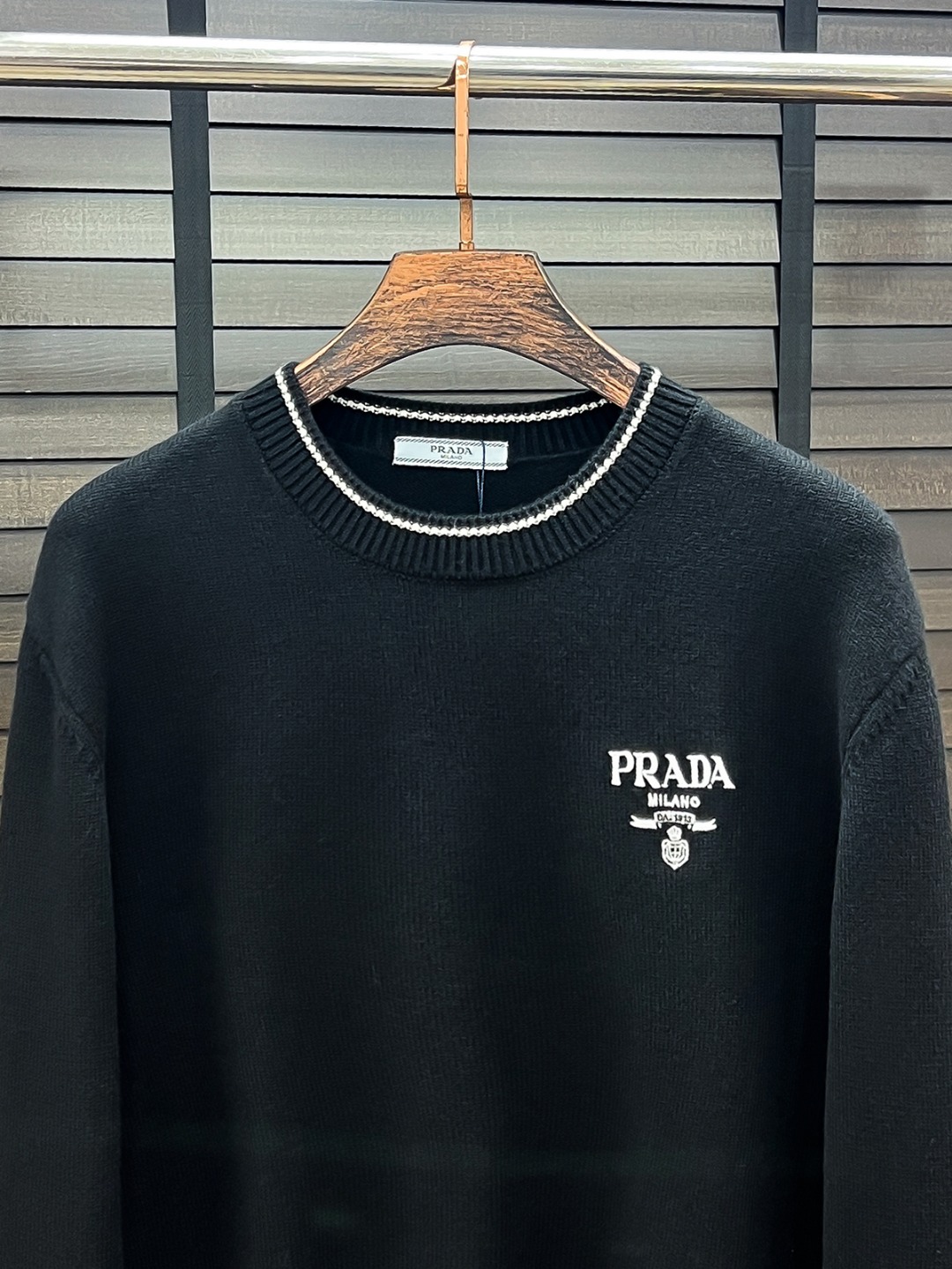Prada Male Basic Clothing Wool Black M-l-xl