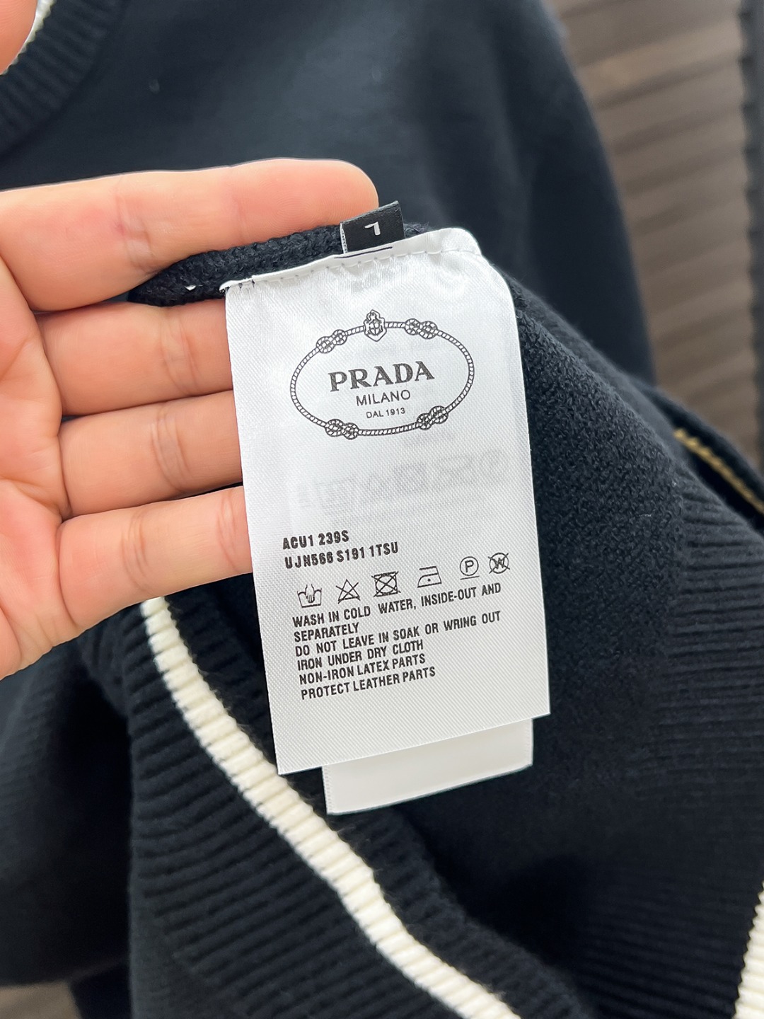 Prada Male Basic Clothing Wool Black M-l-xl