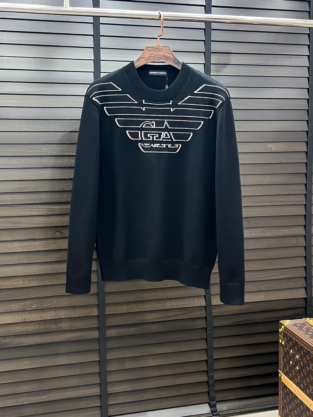 Armani Male Basic Clothing Wool Black M-l-xl