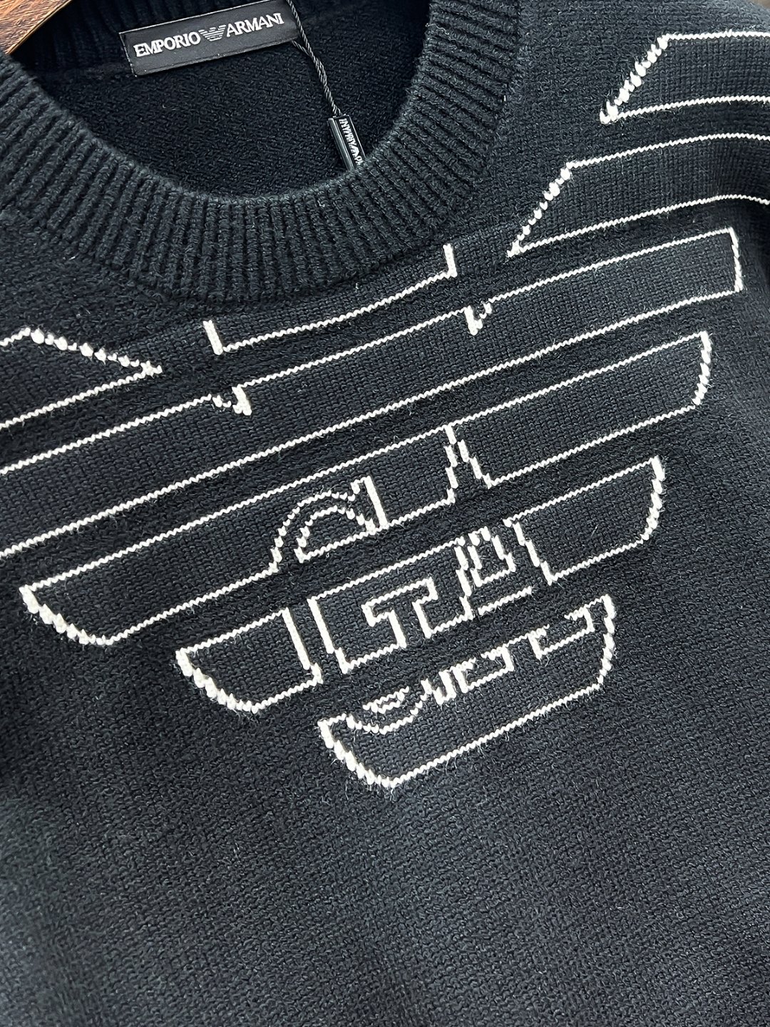 Armani Male Basic Clothing Wool Black M-l-xl