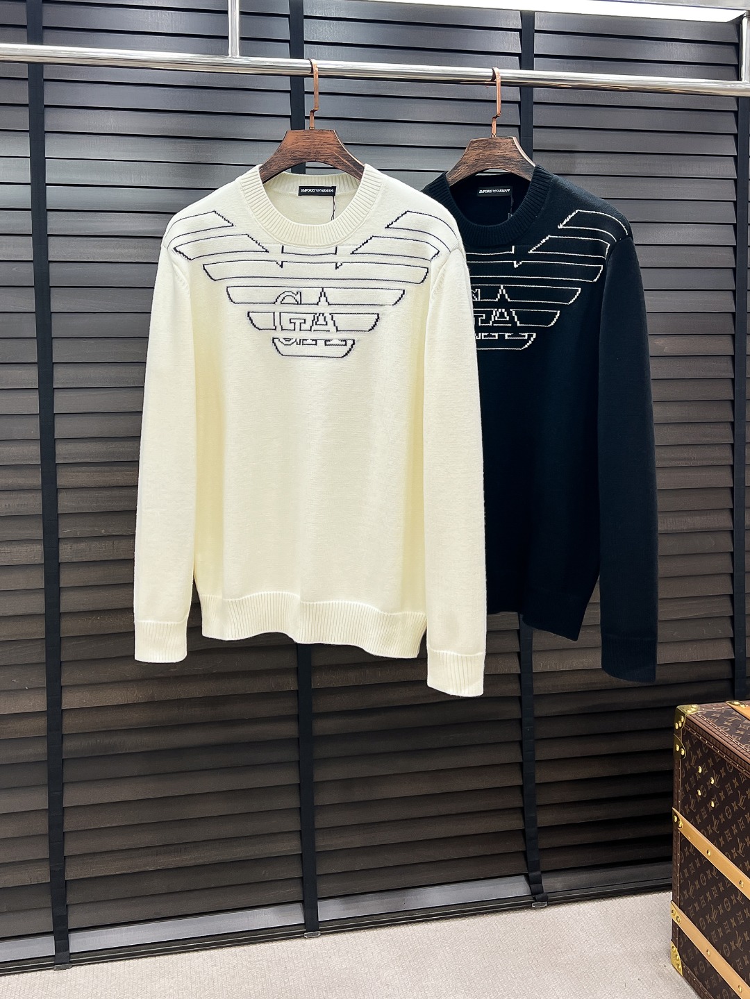 Armani Male Basic Clothing Wool Black M-l-xl