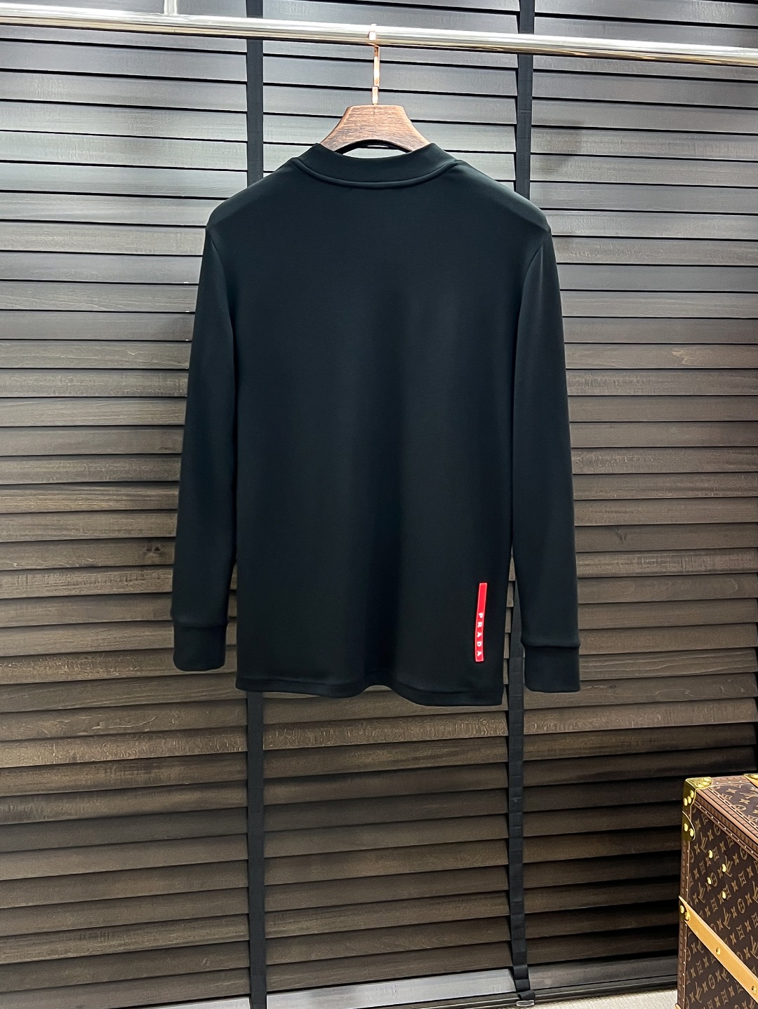 Prada Hoodie Cotton Black Fleece Lined S-m-l-xl
