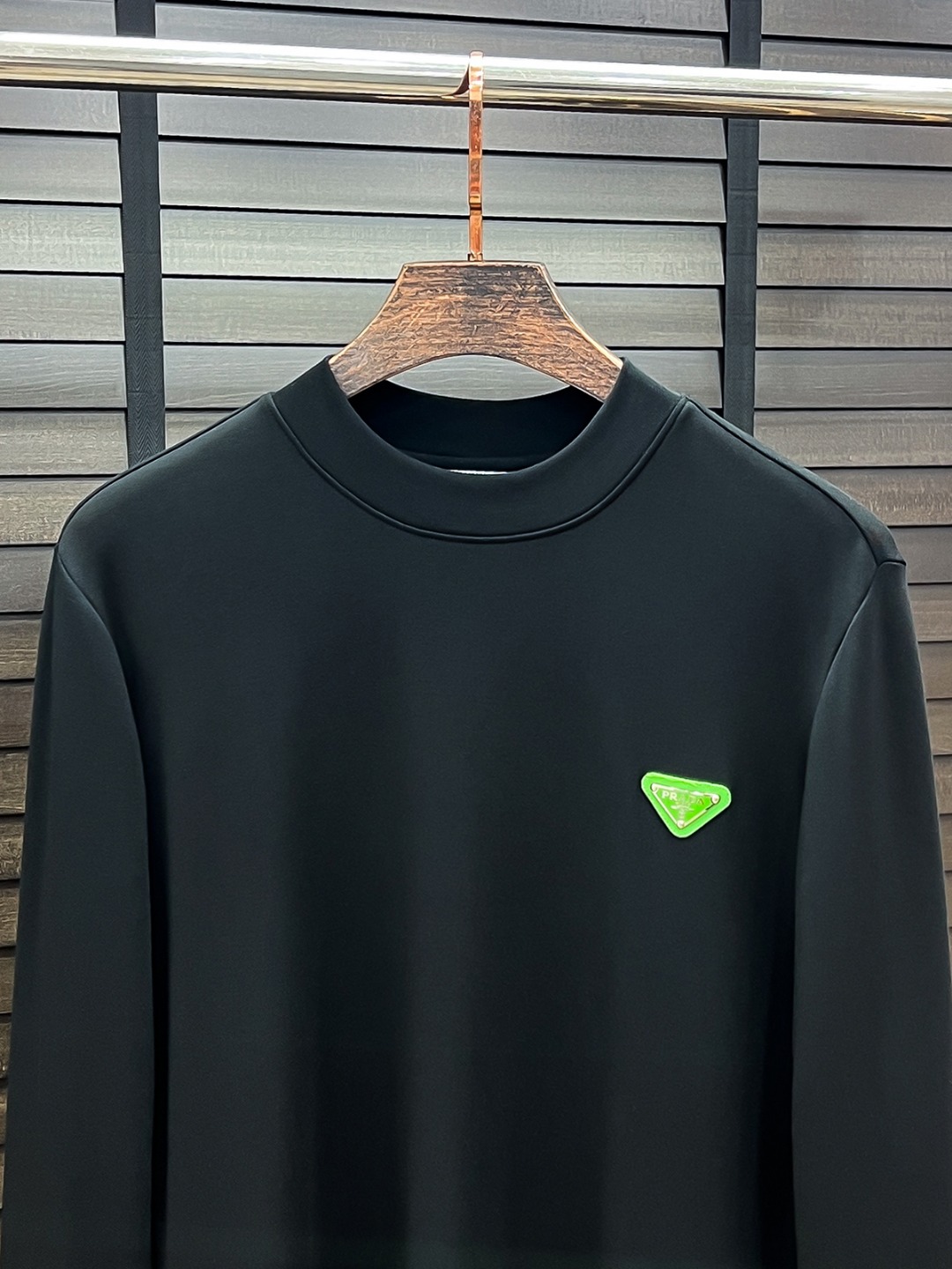 Prada Hoodie Cotton Black Fleece Lined S-m-l-xl