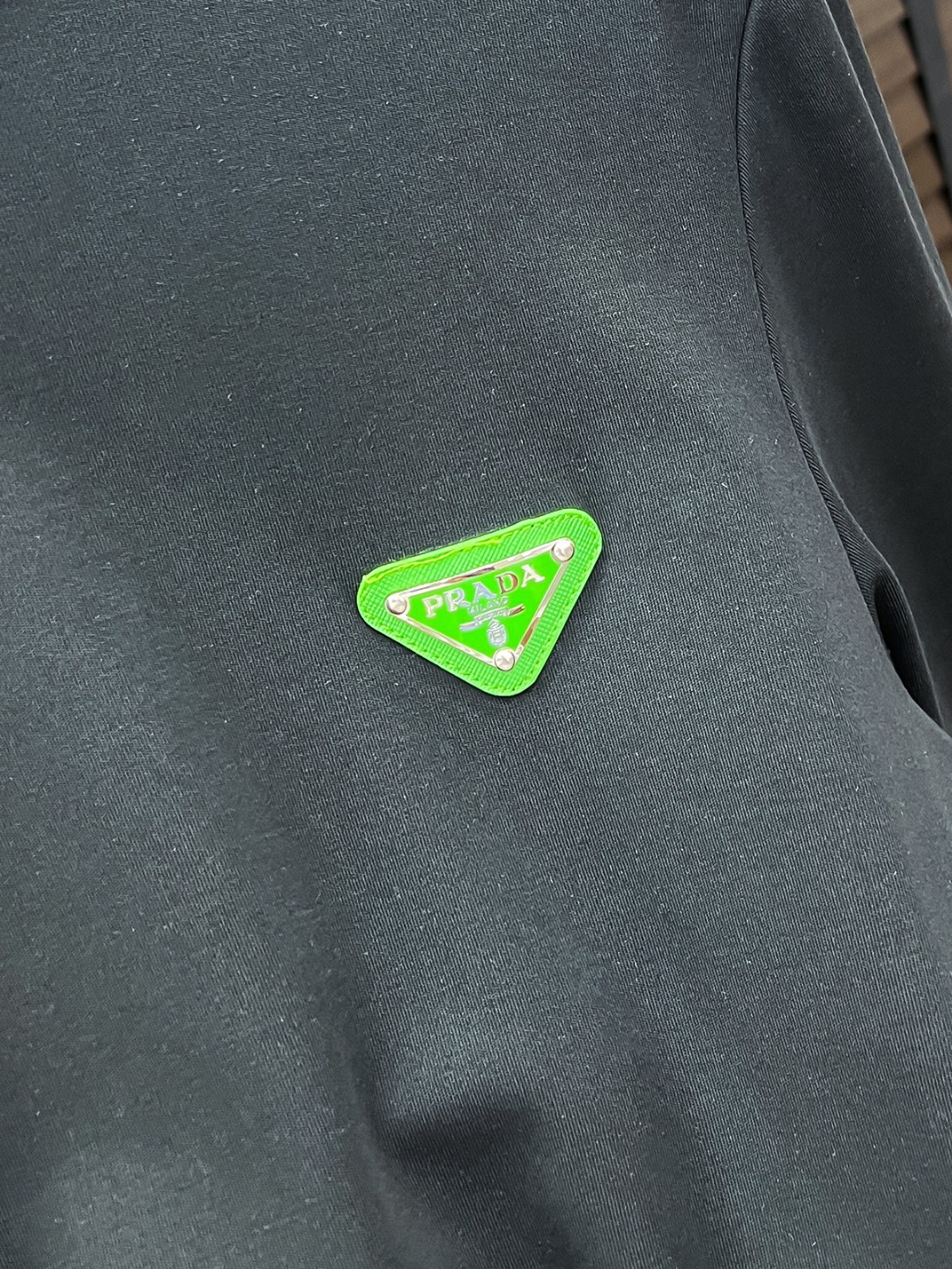 Prada Hoodie Cotton Black Fleece Lined S-m-l-xl