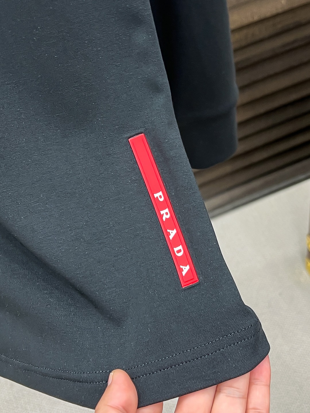 Prada Hoodie Cotton Black Fleece Lined S-m-l-xl