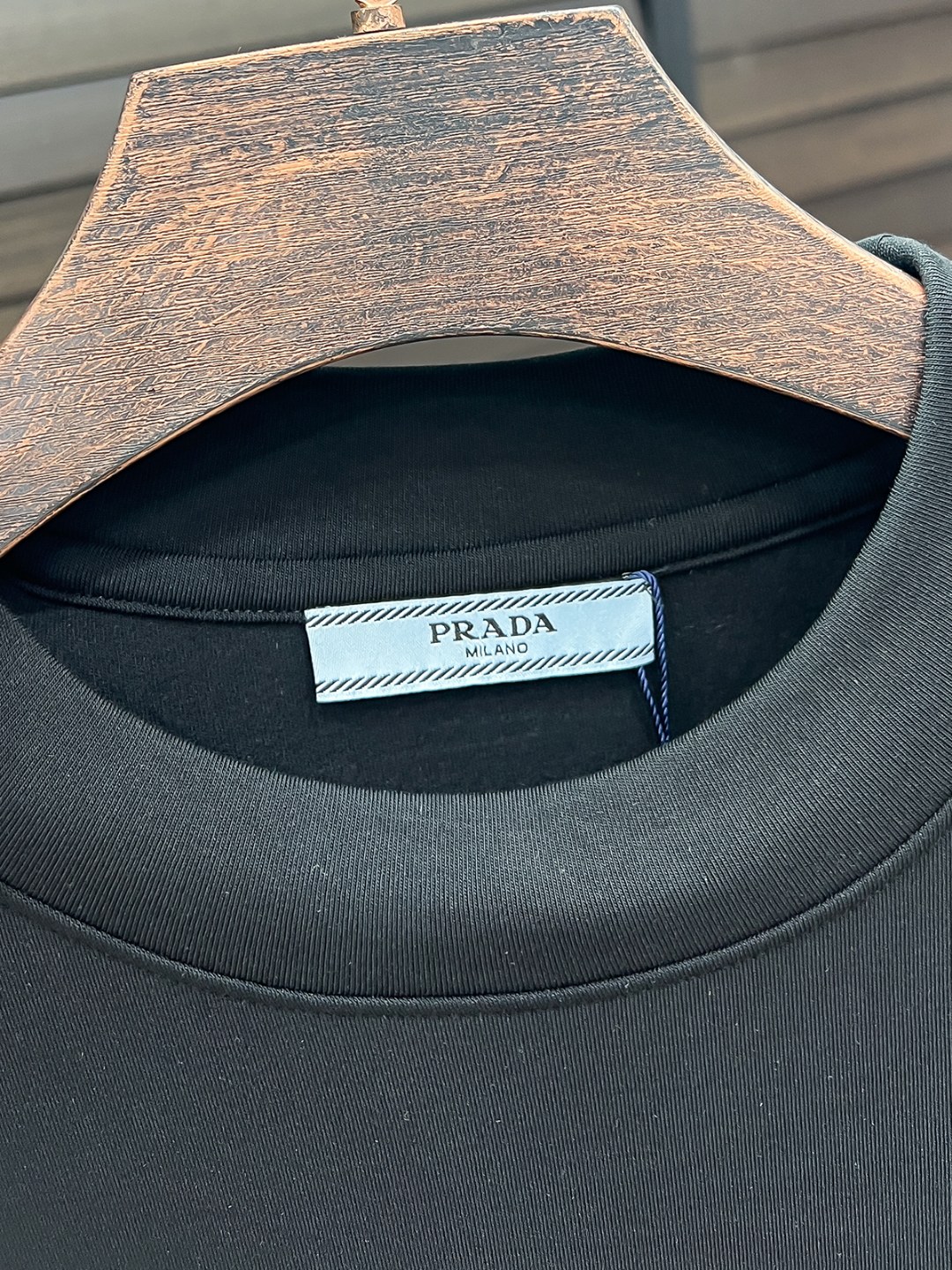 Prada Hoodie Cotton Black Fleece Lined S-m-l-xl