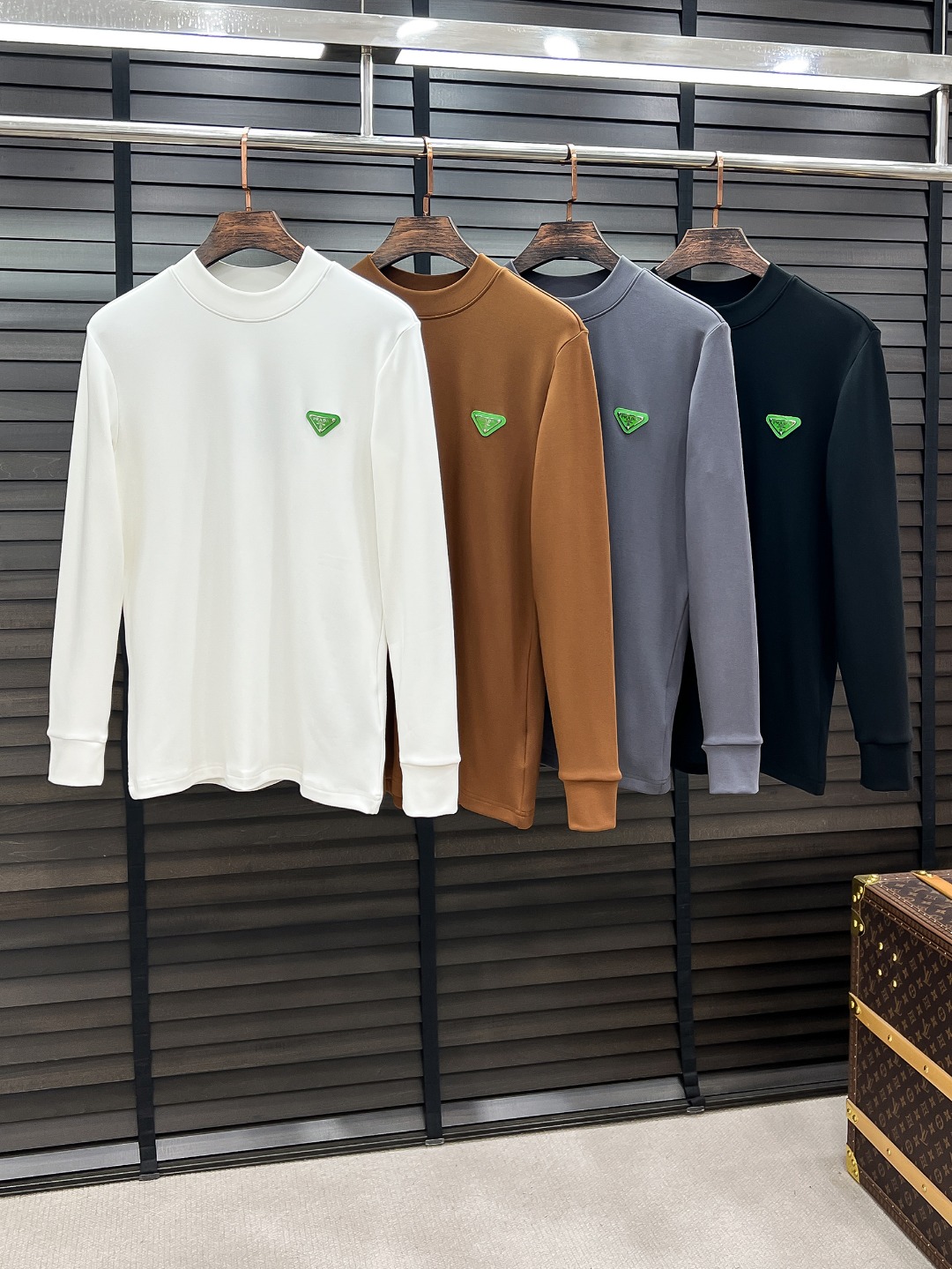 Prada Hoodie Cotton Black Fleece Lined S-m-l-xl