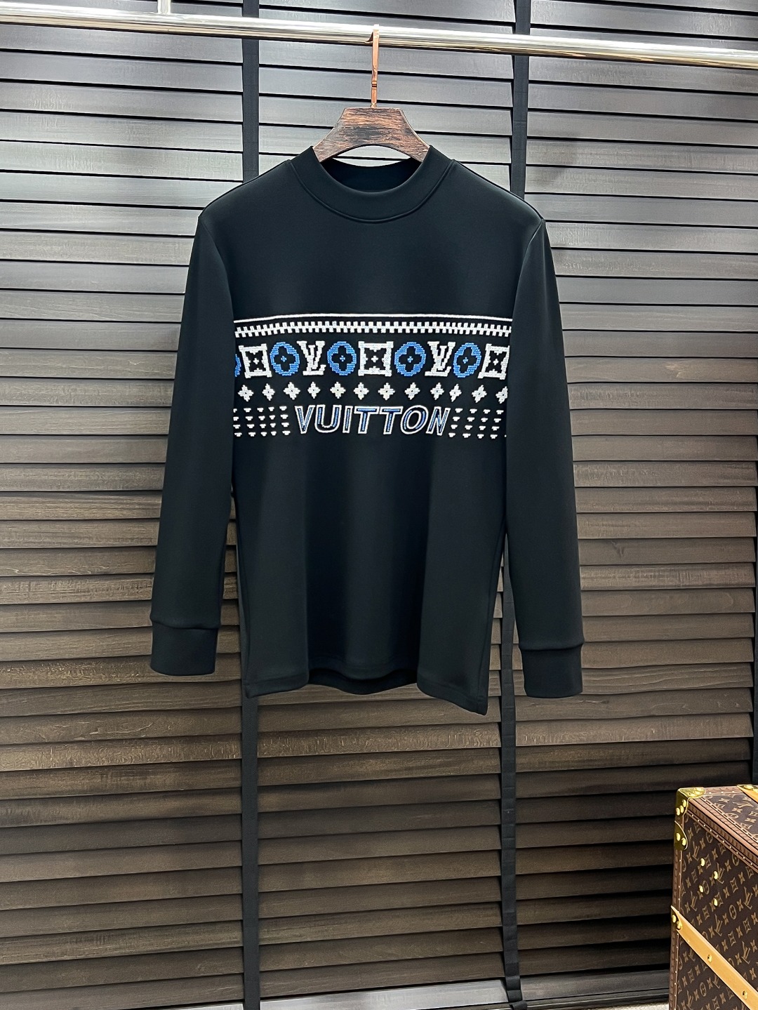 Louis Vuitton Hoodie Cotton Black Fleece Lined S-m-l-xl