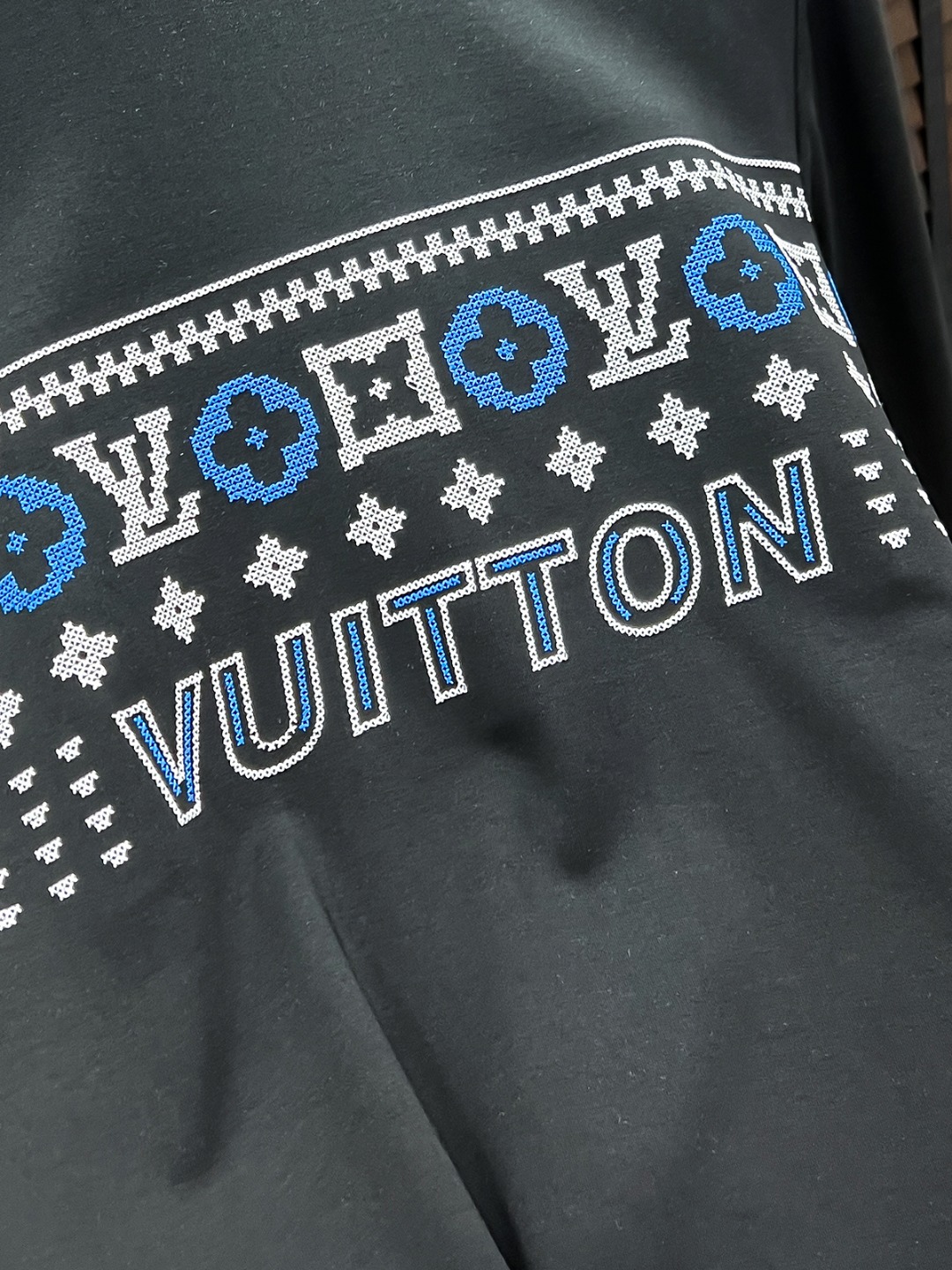 Louis Vuitton Hoodie Cotton Black Fleece Lined S-m-l-xl