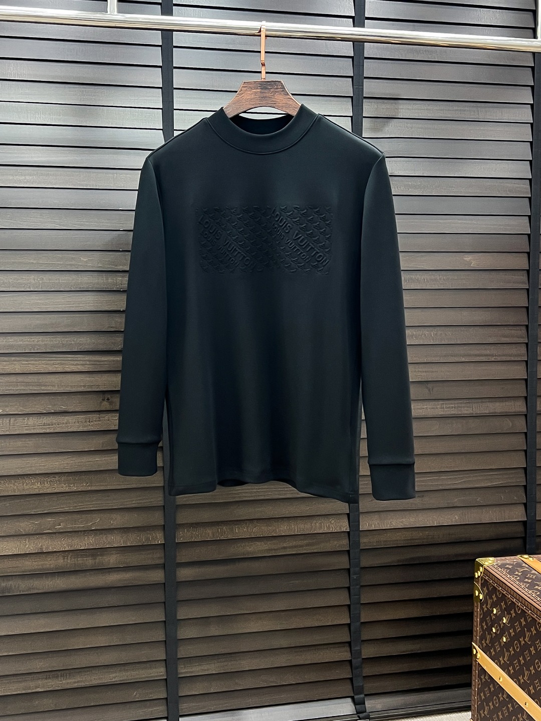 Louis Vuitton Hoodie Cotton Black Fleece Lined S-m-l-xl