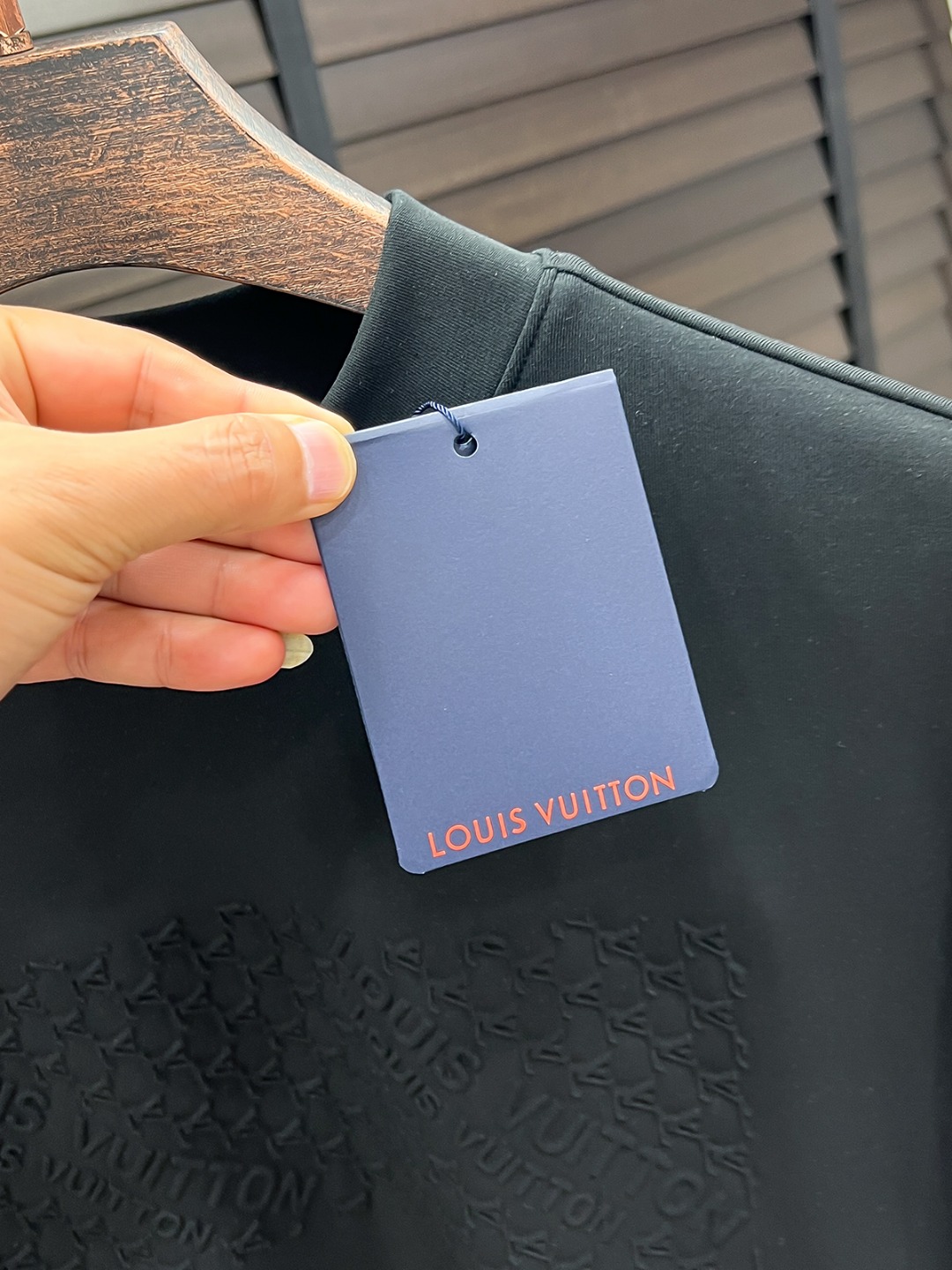 Louis Vuitton Hoodie Cotton Black Fleece Lined S-m-l-xl