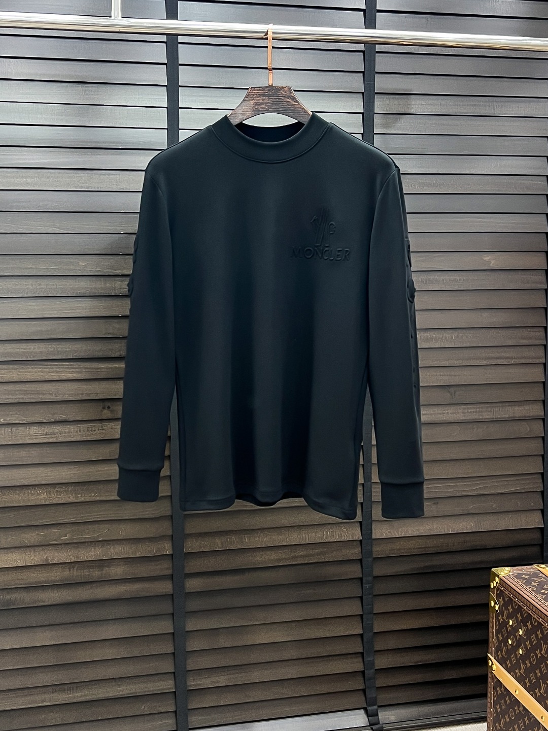 Moncler Hoodie Cotton Black Fleece Lined S-m-l-xl