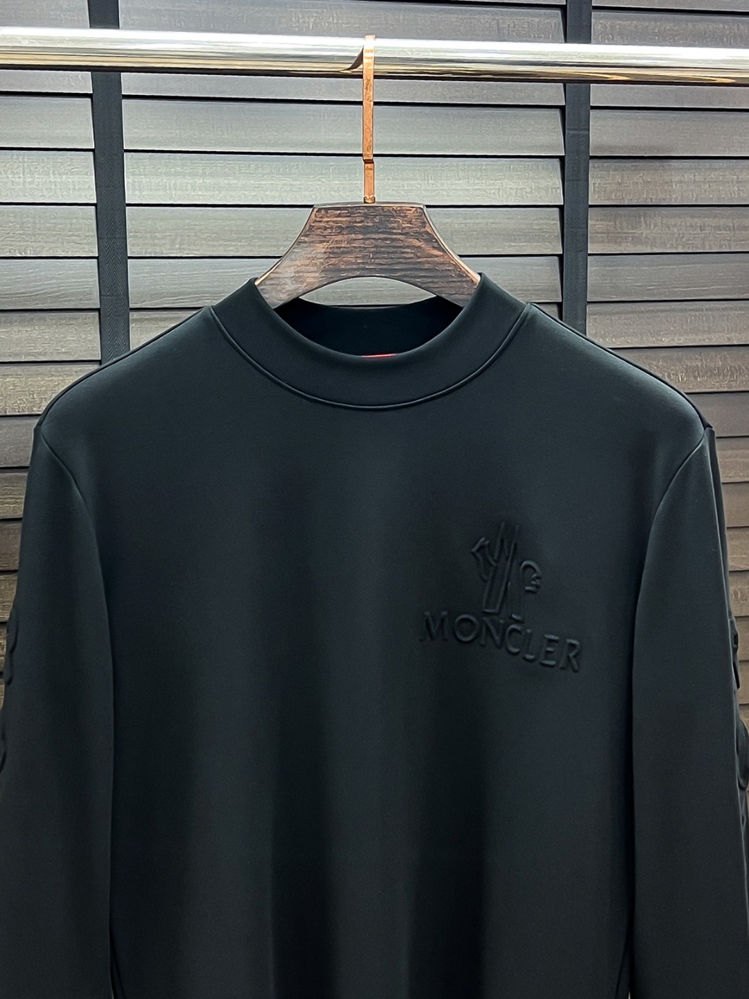 Moncler Hoodie Cotton Black Fleece Lined S-m-l-xl