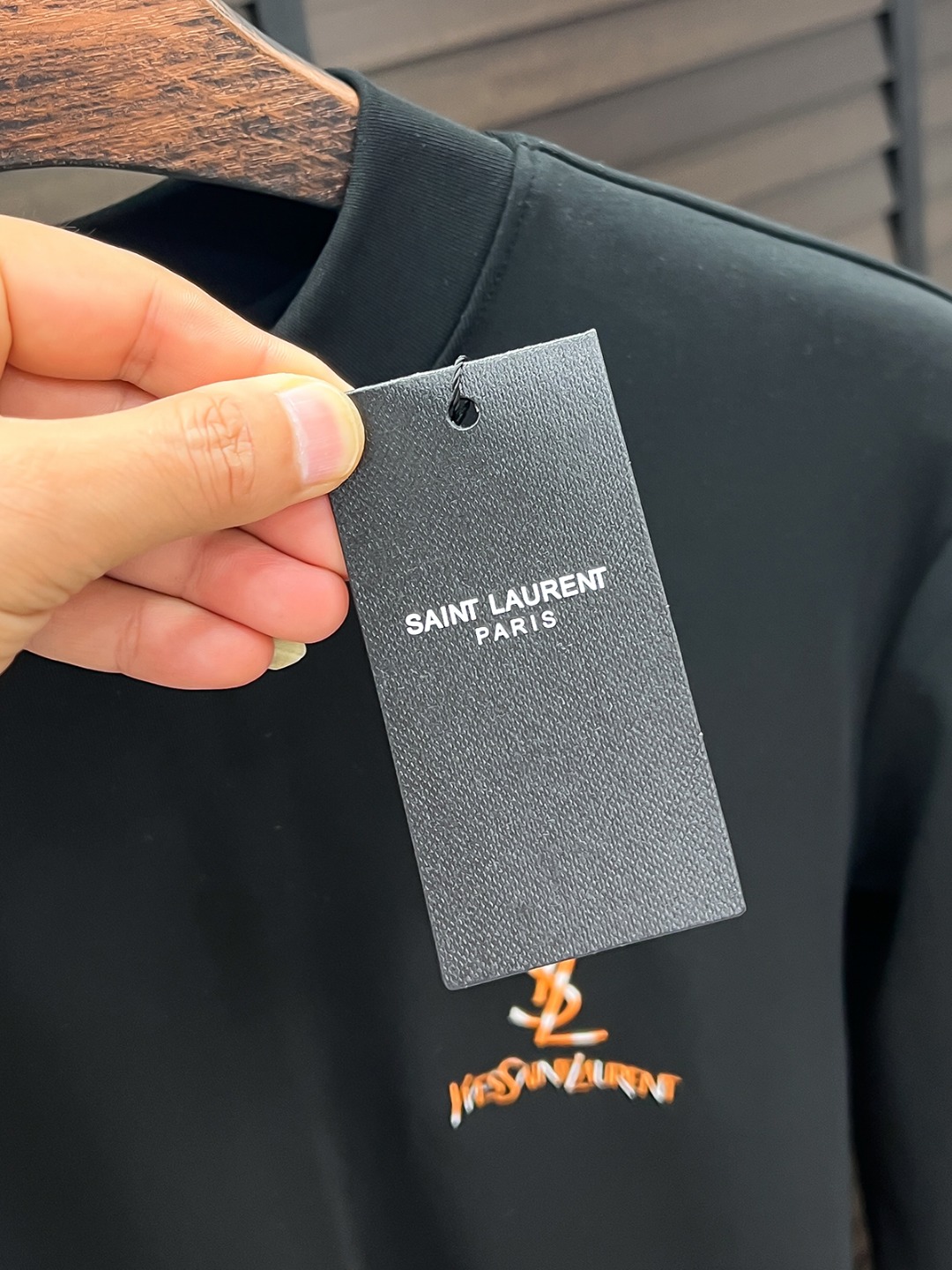 Saint Laurent Hoodie Cotton Black Fleece Lined S-m-l-xl