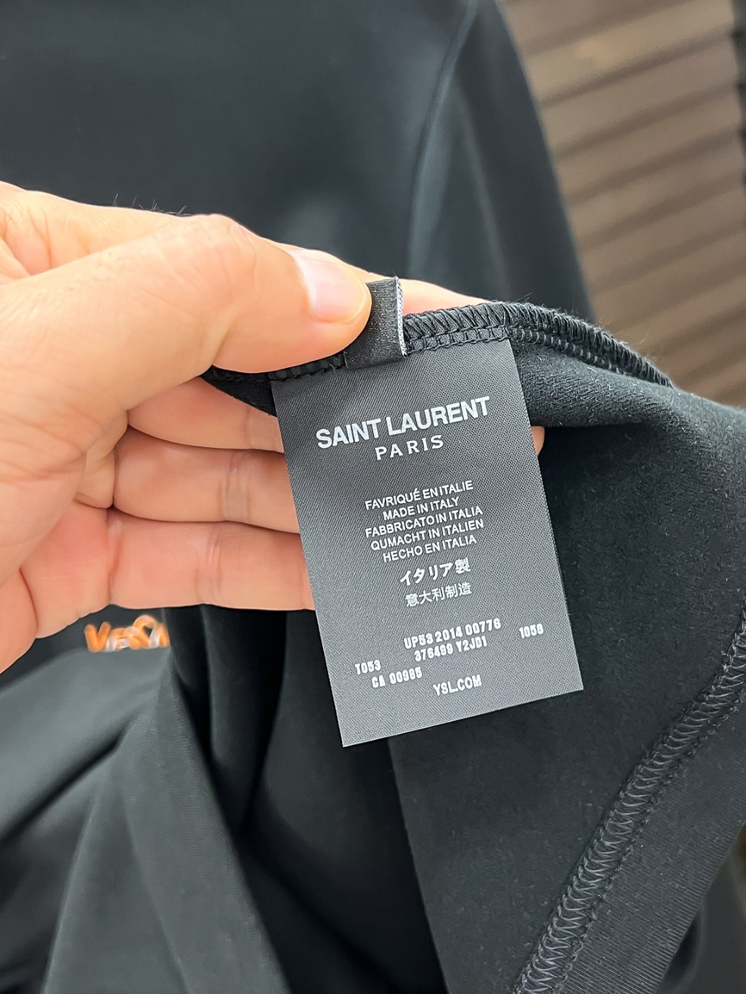Saint Laurent Hoodie Cotton Black Fleece Lined S-m-l-xl