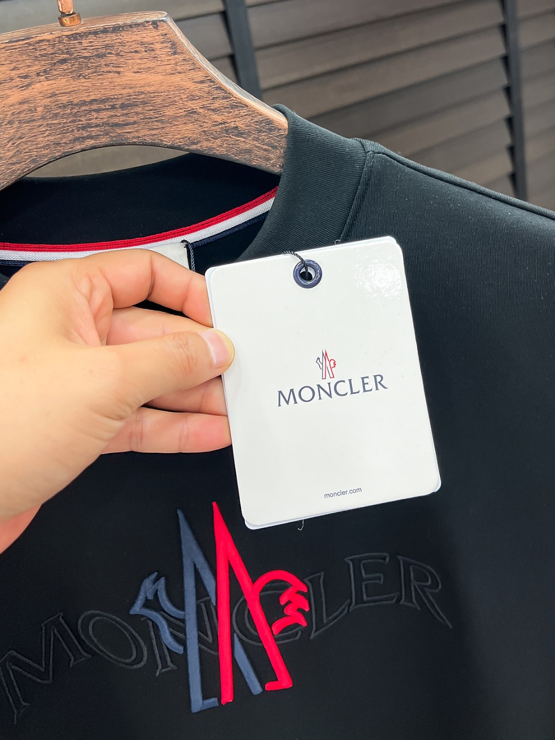 Moncler Hoodie Cotton Black Fleece Lined S-m-l-xl