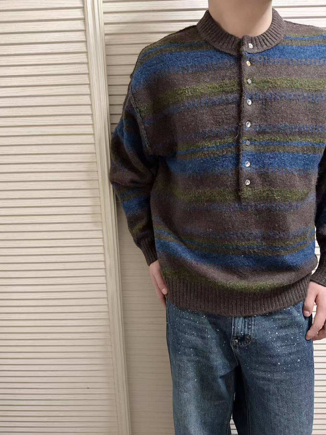 Bottega Veneta Basic Clothing Wool Striped Xs-l