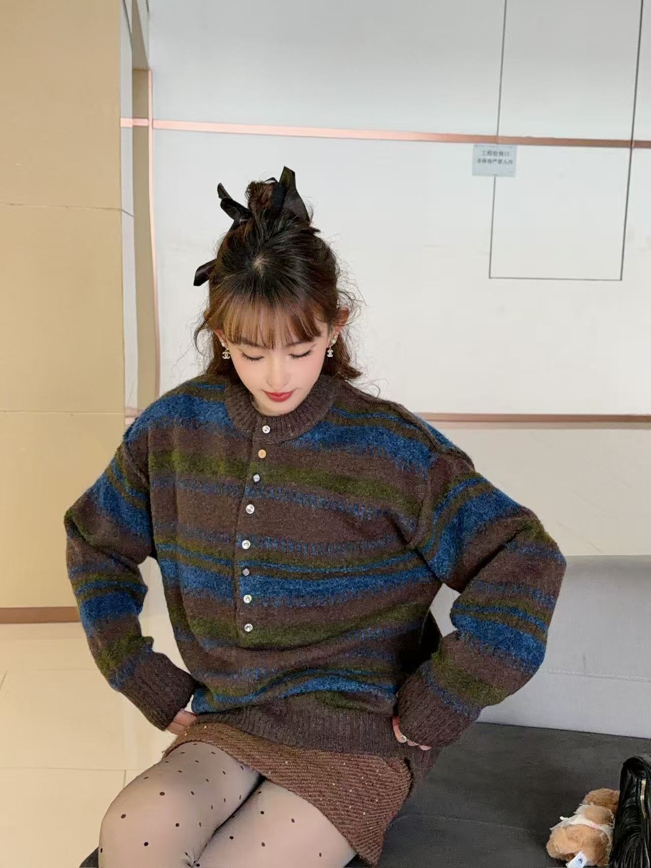 Bottega Veneta Basic Clothing Wool Striped Xs-l