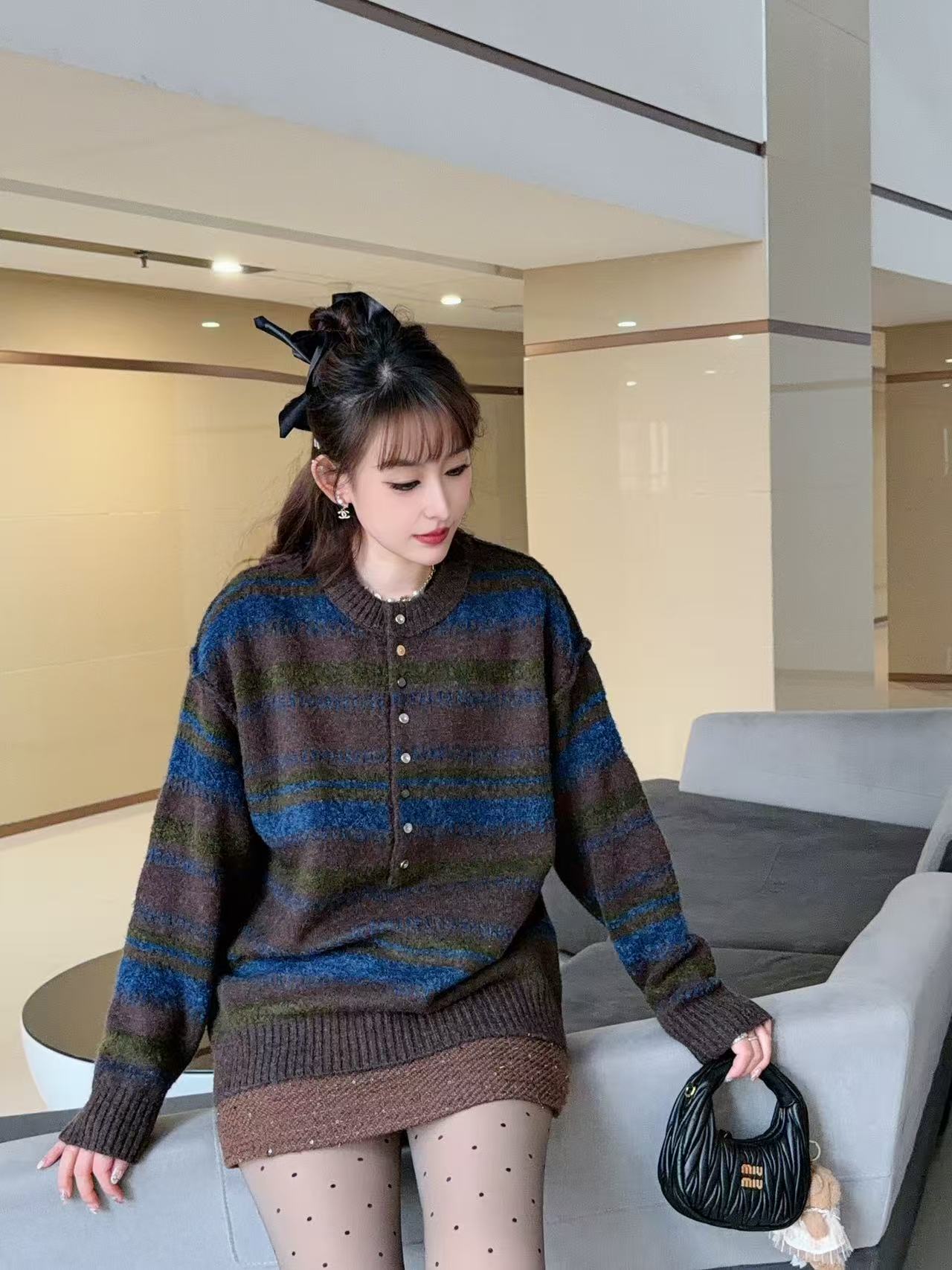 Bottega Veneta Basic Clothing Wool Striped Xs-l