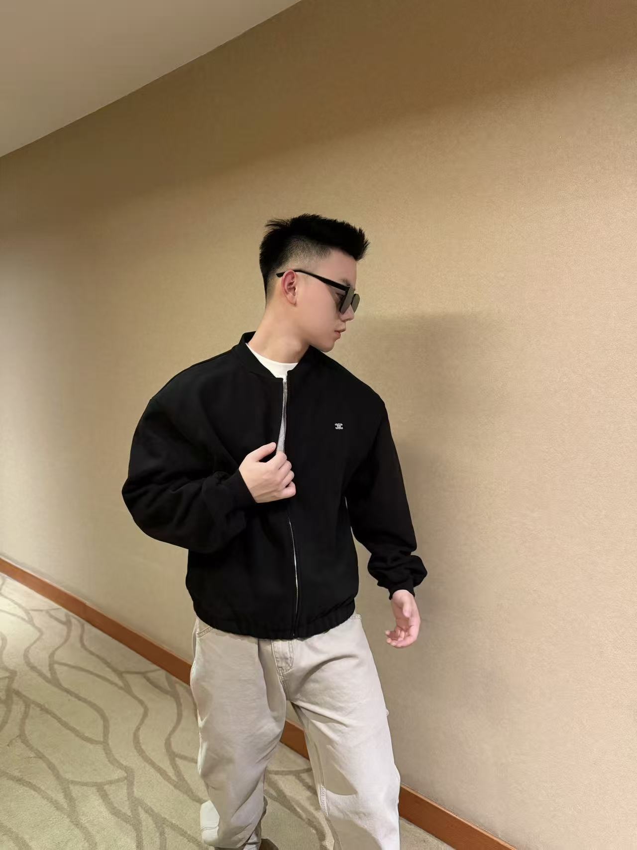 Celine Jacket Cotton Black S-m-l-xl