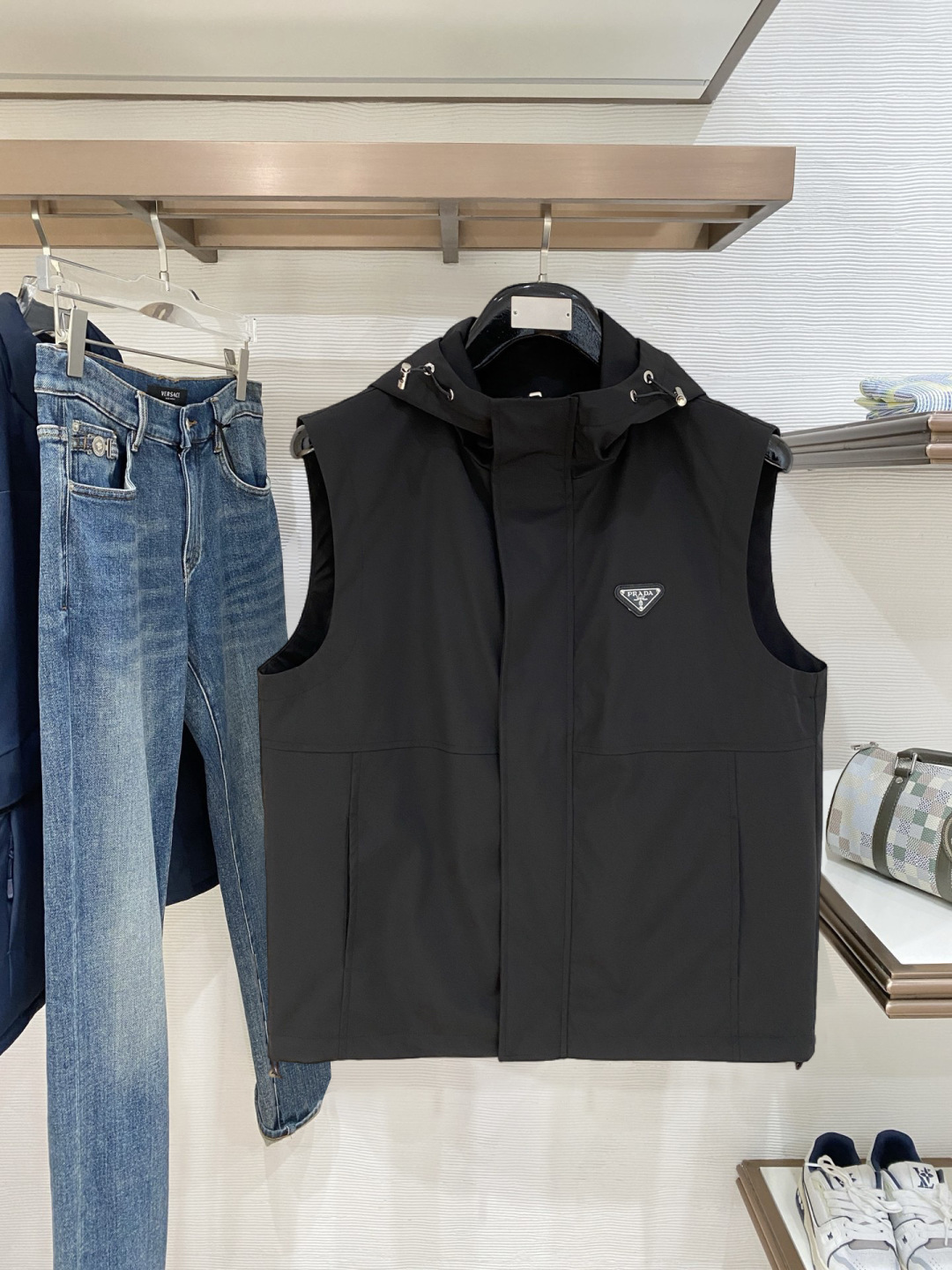 Prada Vest Polyester Hooded S-m-xl