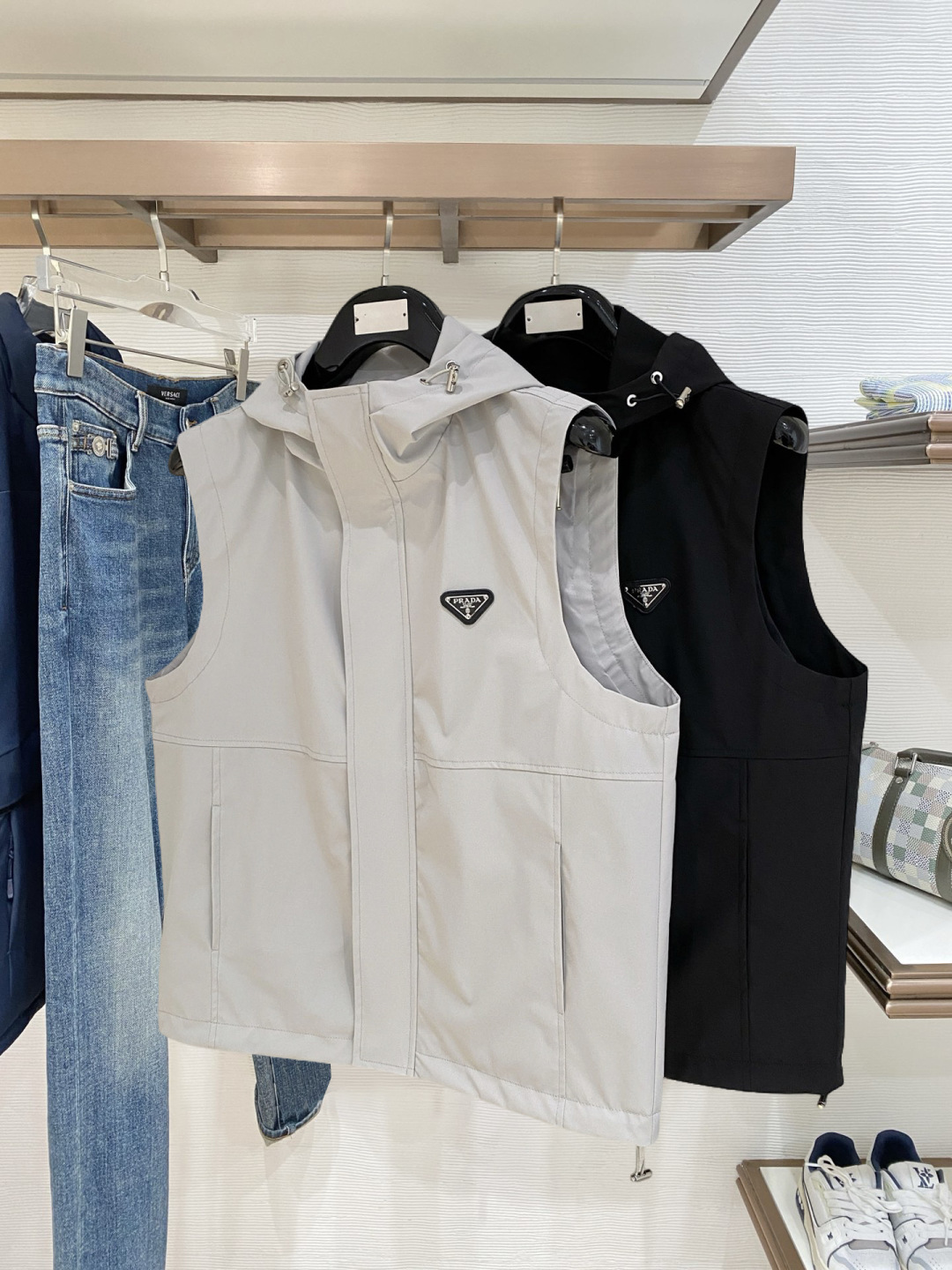 Prada Vest Polyester Hooded S-m-xl