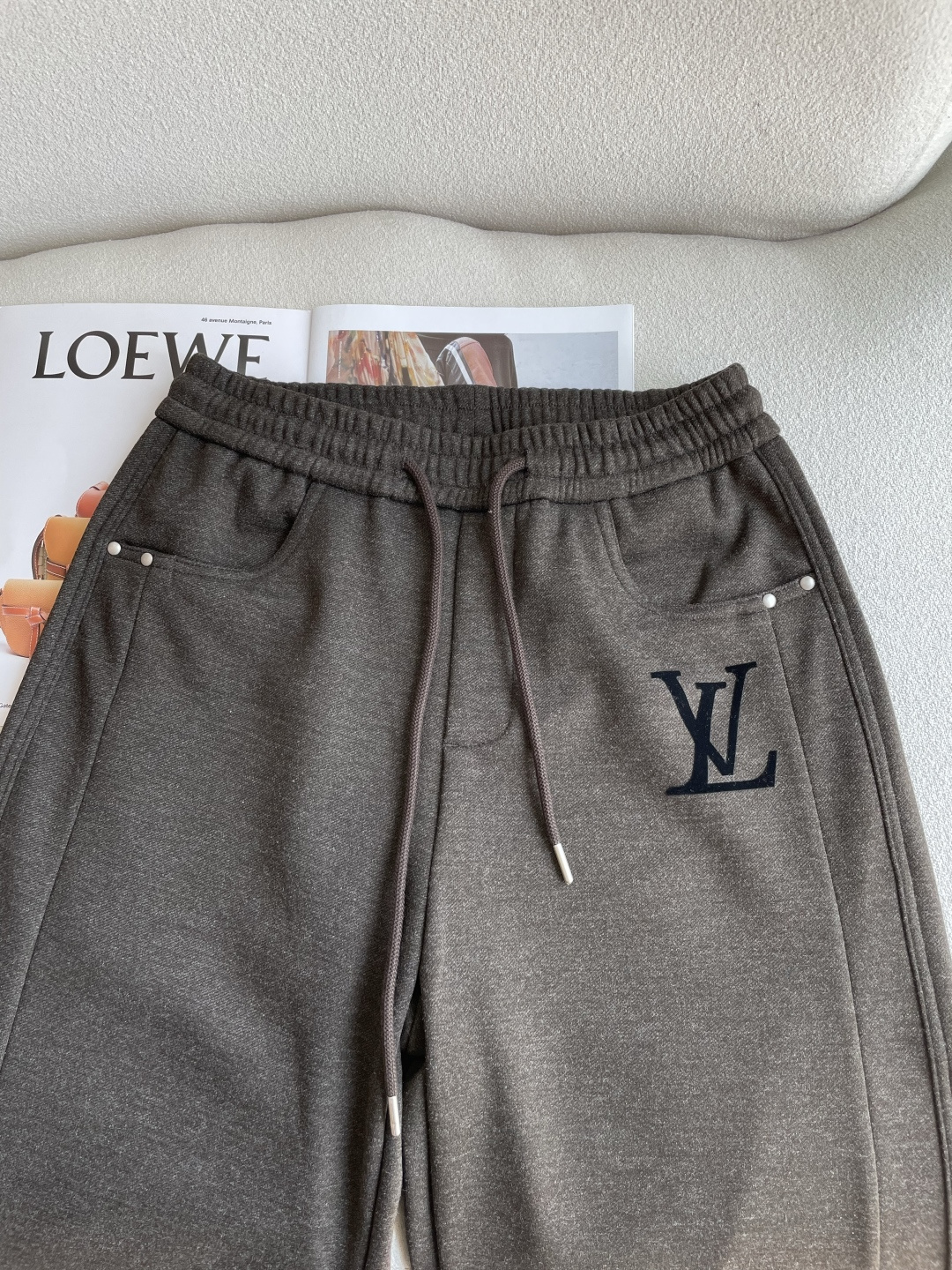 Louis Vuitton Male Sports Pants Cotton L