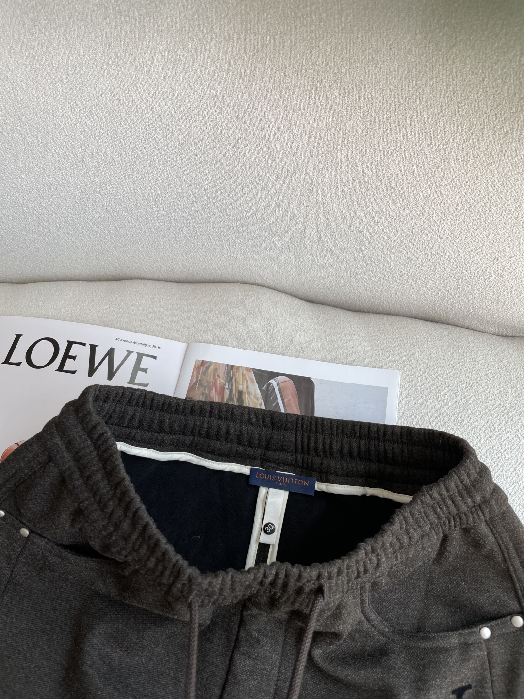 Louis Vuitton Male Sports Pants Cotton L