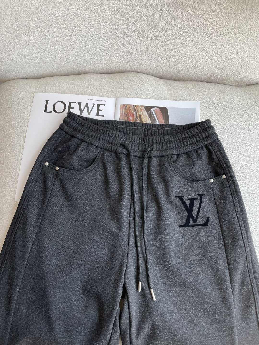 Louis Vuitton Male Sports Pants Cotton L