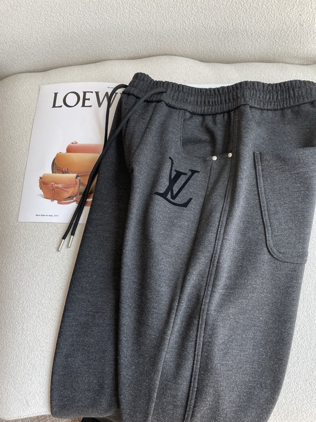 Louis Vuitton Male Sports Pants Cotton L
