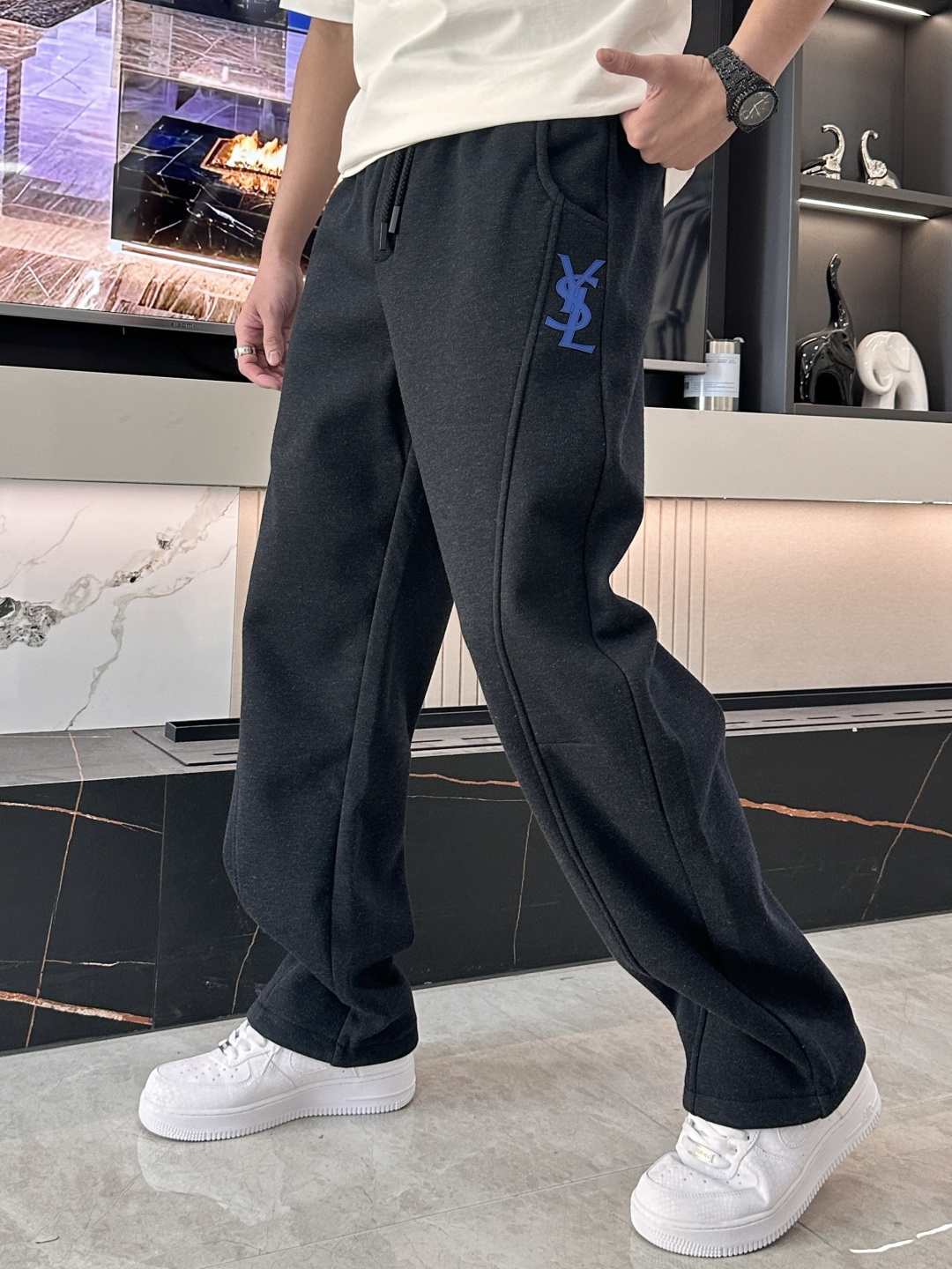 Saint Laurent Male Basic Clothing Cotton Fleece Lined M-xxxl