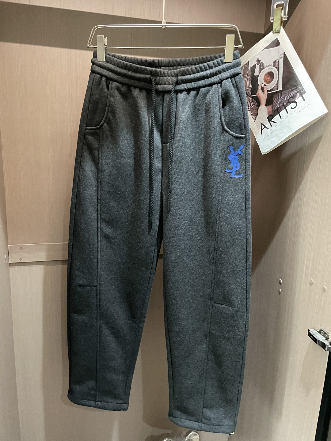 Saint Laurent Male Basic Clothing Cotton Fleece Lined M-xxxl