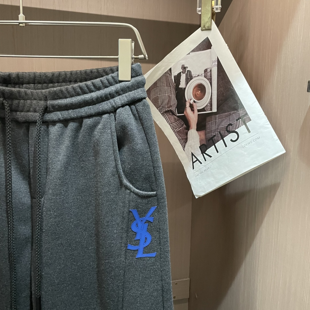 Saint Laurent Male Basic Clothing Cotton Fleece Lined M-xxxl