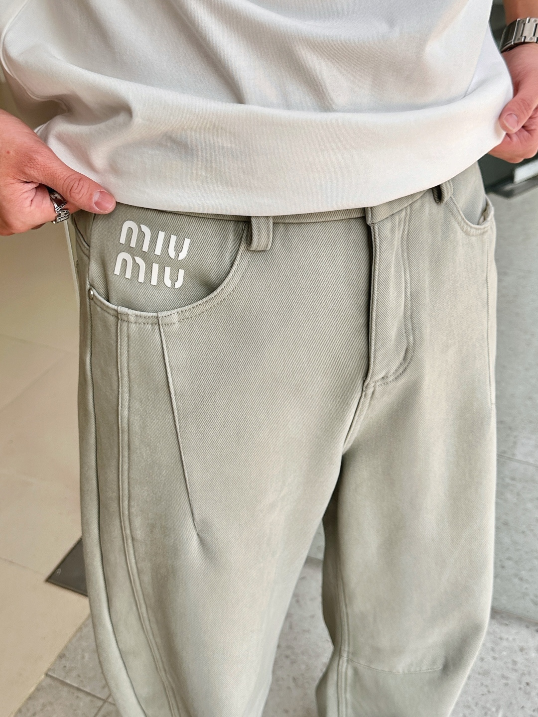 Miu Miu Male Basic Clothing Cotton Fleece Lined M