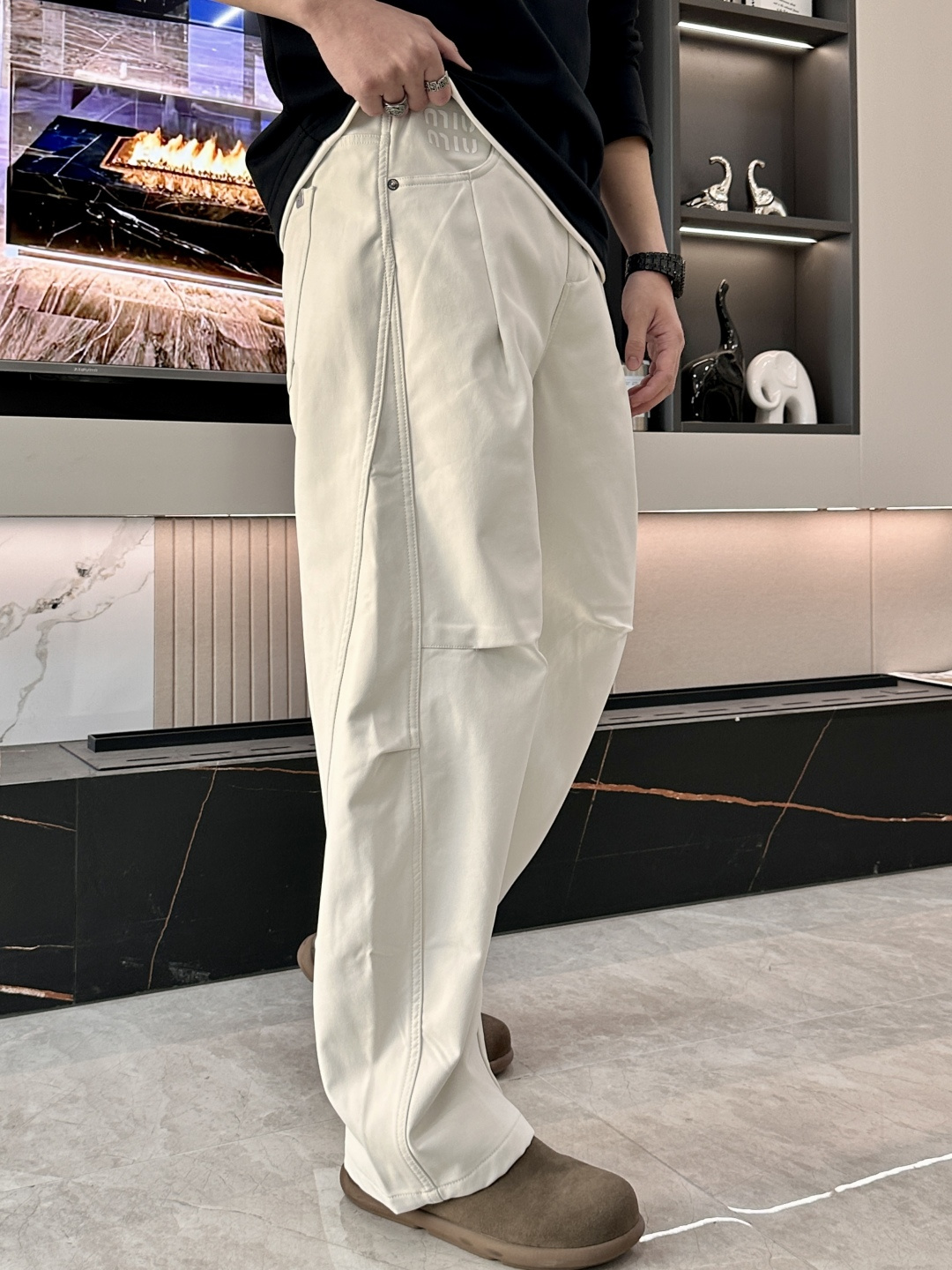 Miu Miu Male Basic Clothing Cotton Fleece Lined M