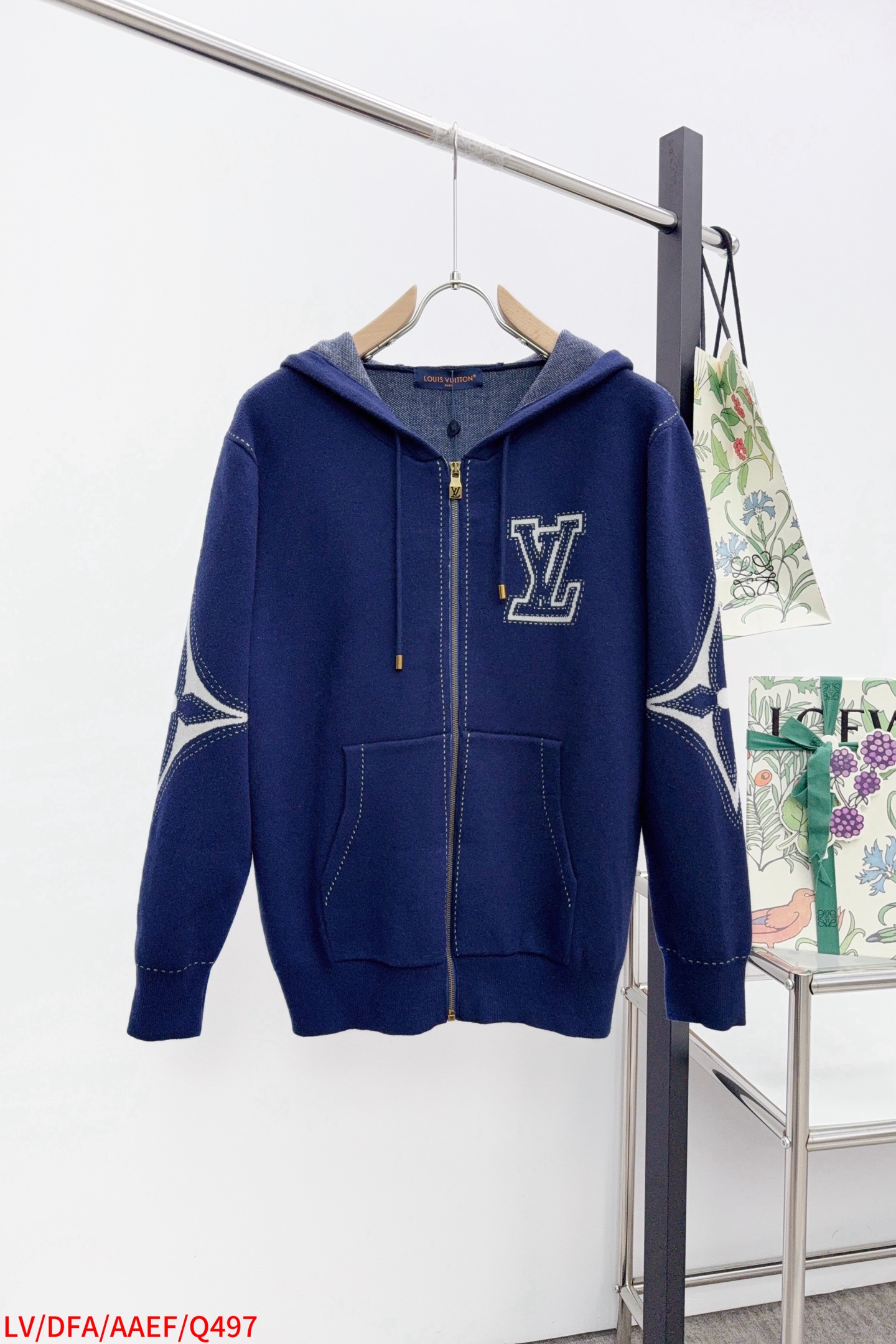 Louis Vuitton Basic Clothing Cotton Blue Hooded S-m-l-xl