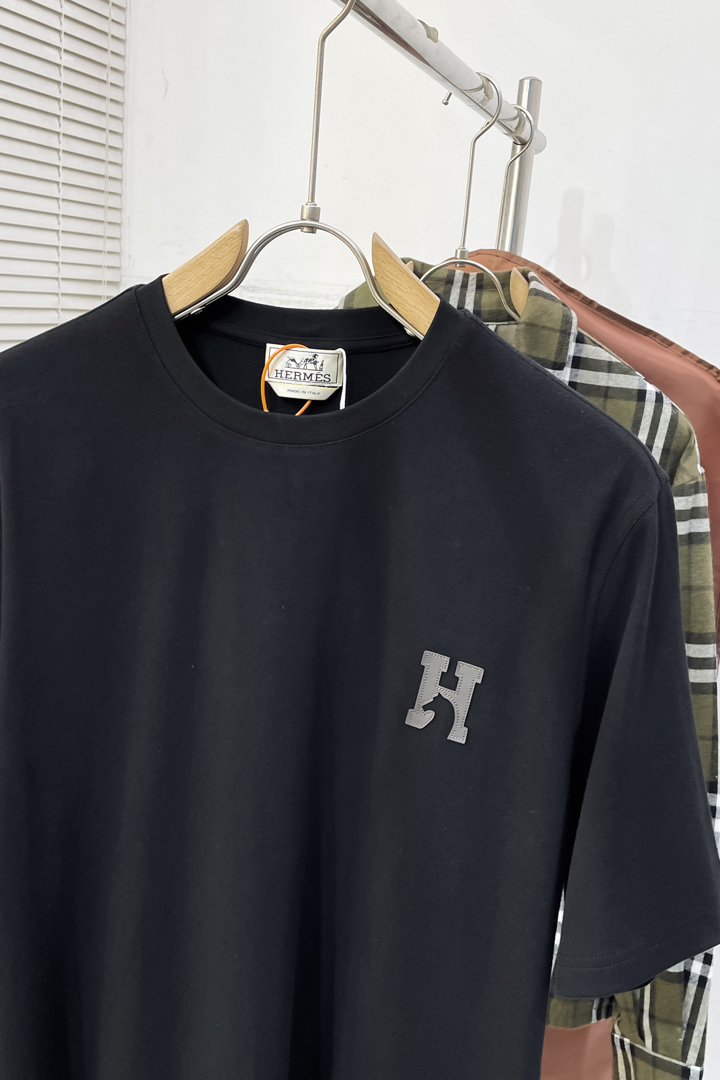 Hermès Couple Basic Clothing Cotton White S-m-l-xl