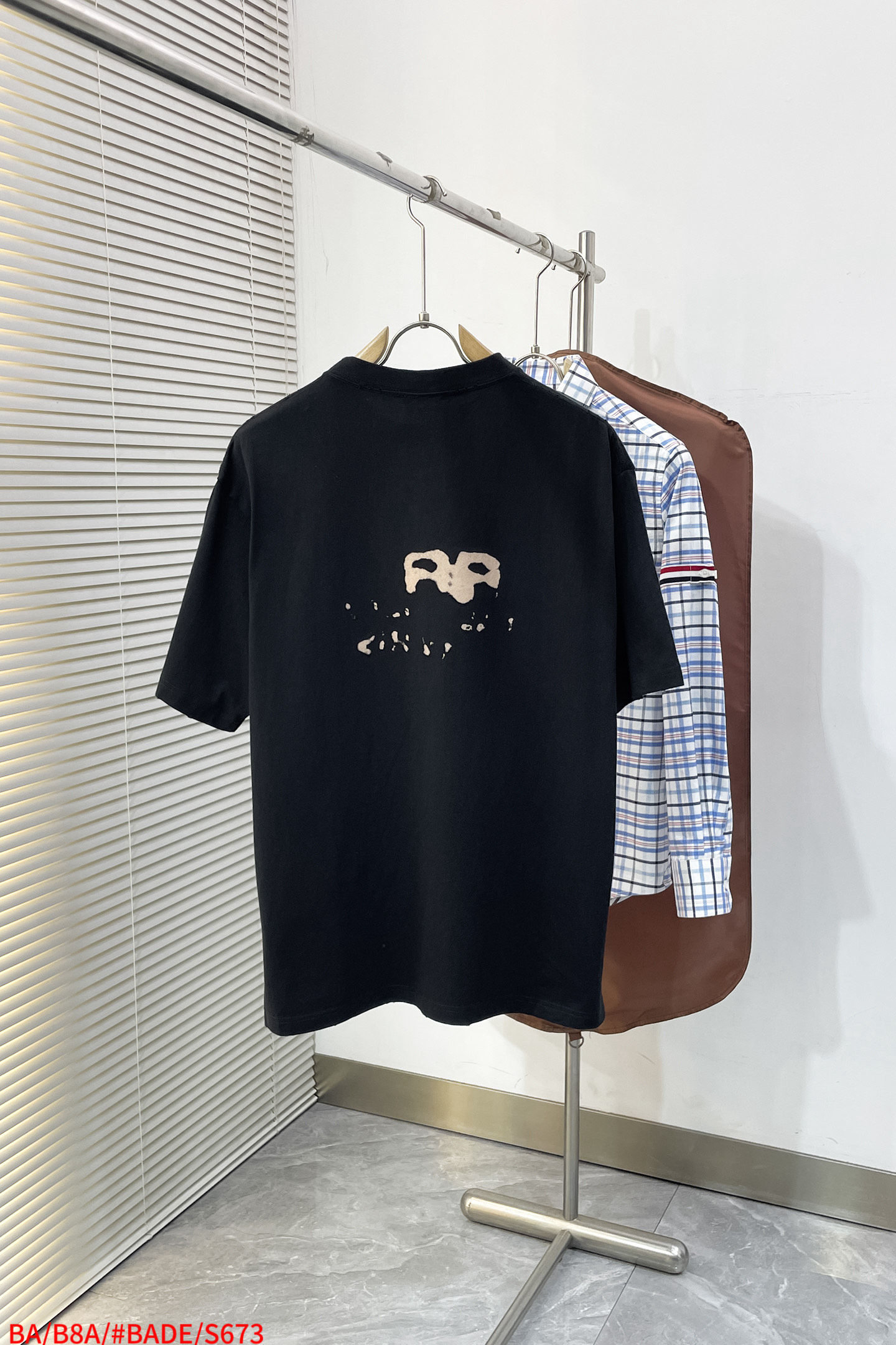 Balenciaga Basic Clothing Cotton Black Printed S-l-xl