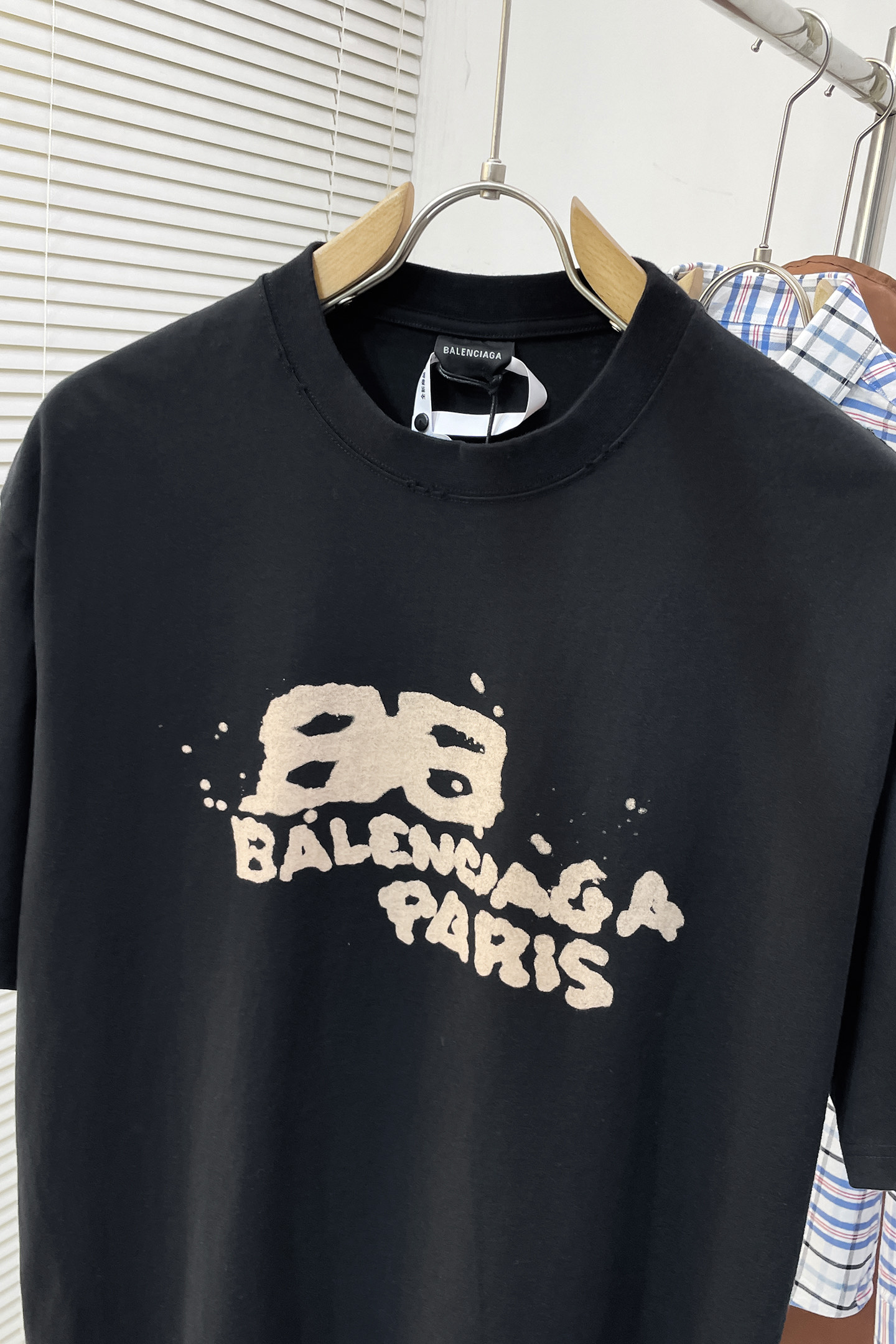 Balenciaga Basic Clothing Cotton Black Printed S-l-xl