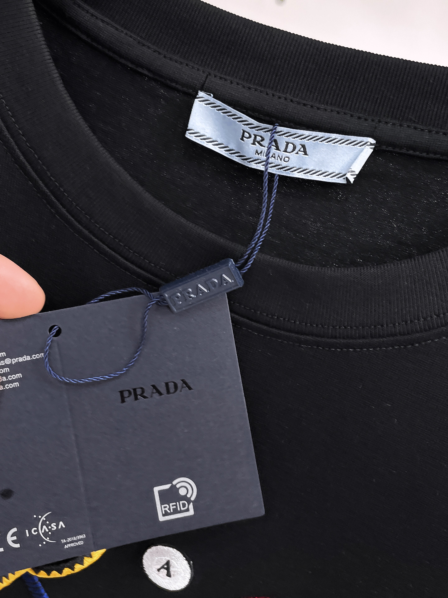 Prada Couple Basic Clothing Cotton Black Couple Style S-m-l-xl
