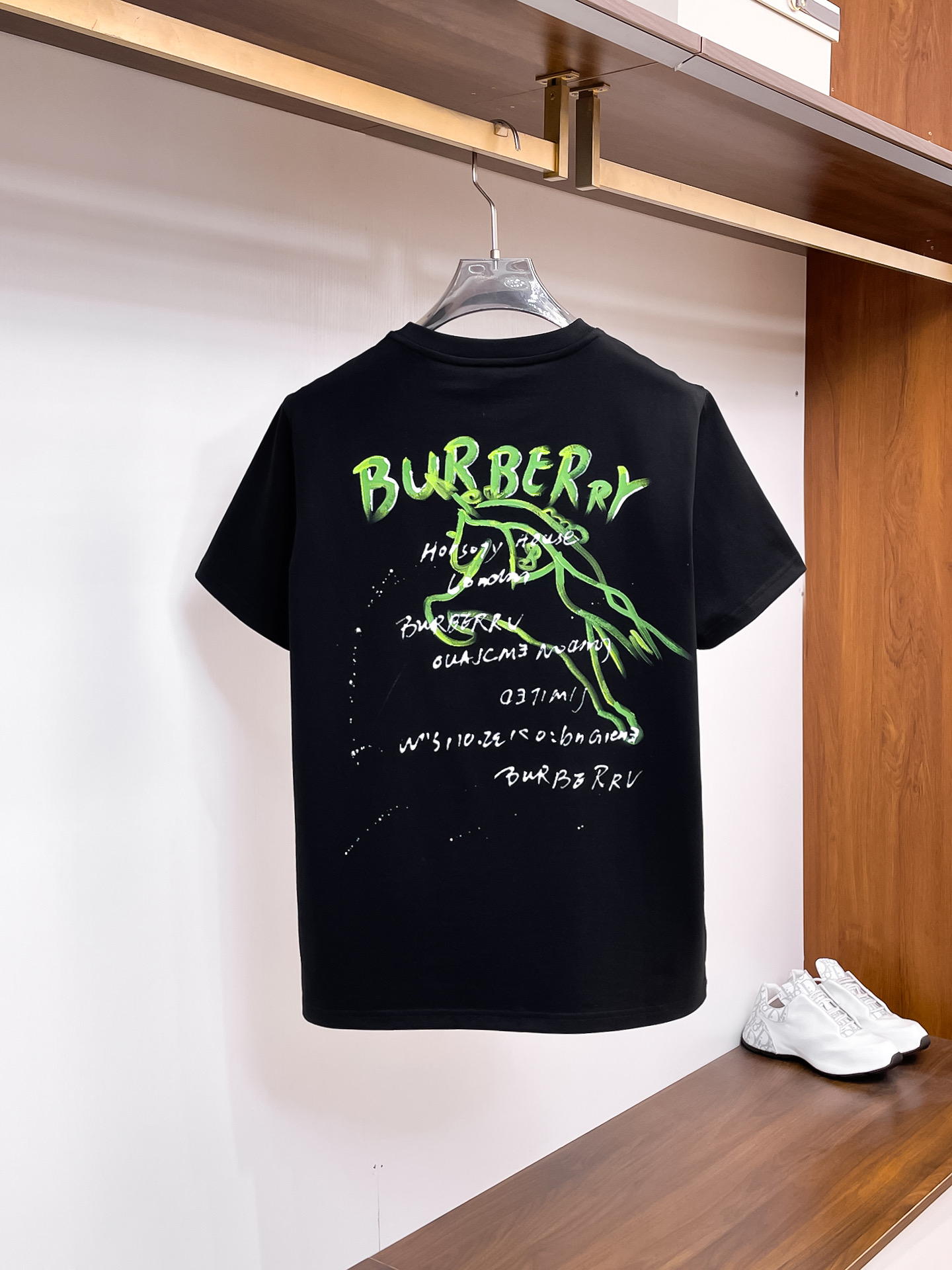 Burberry Couple Basic Clothing Cotton Black Couple Style S-m-l-xl