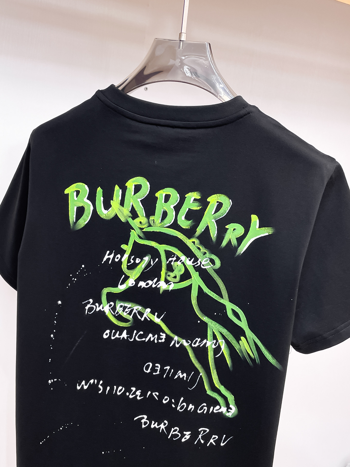 Burberry Couple Basic Clothing Cotton Black Couple Style S-m-l-xl