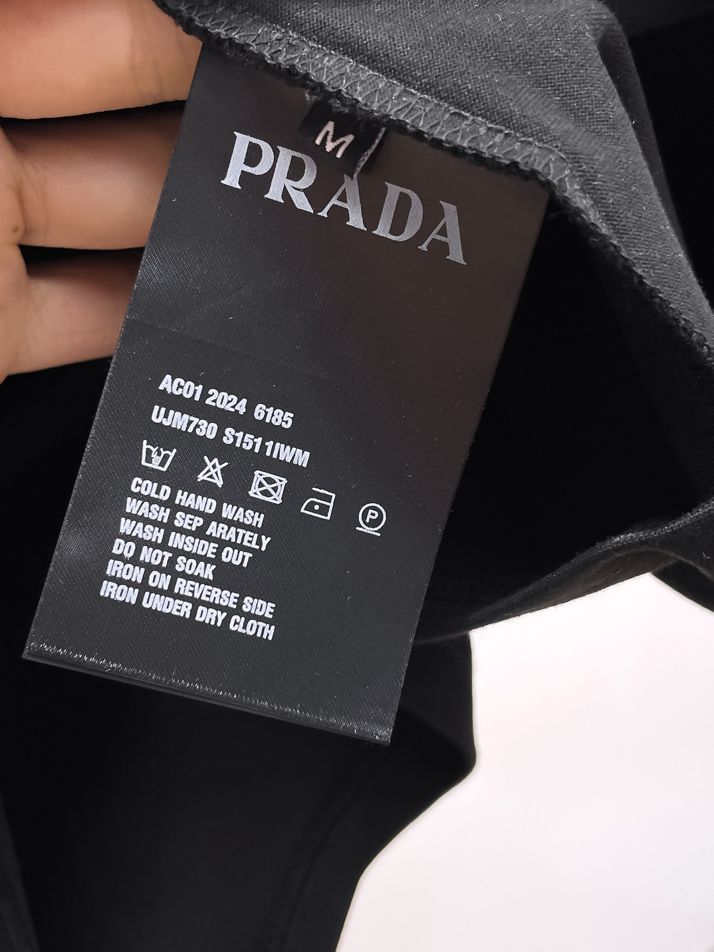 Prada Couple Basic Clothing Cotton Black Couple Style S-m-l-xl