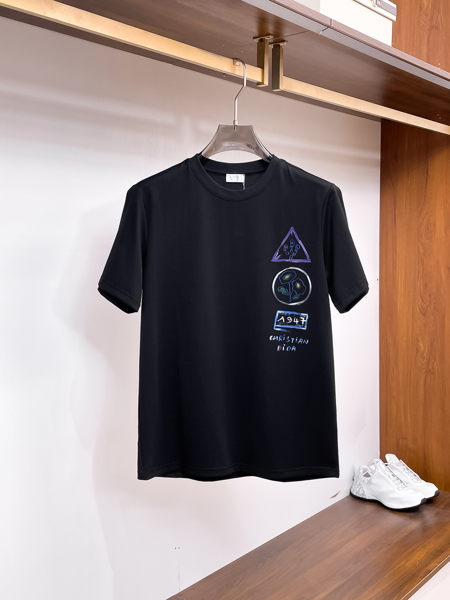 Dior Couple Basic Clothing Cotton Black Couple Style S-m-l-xl